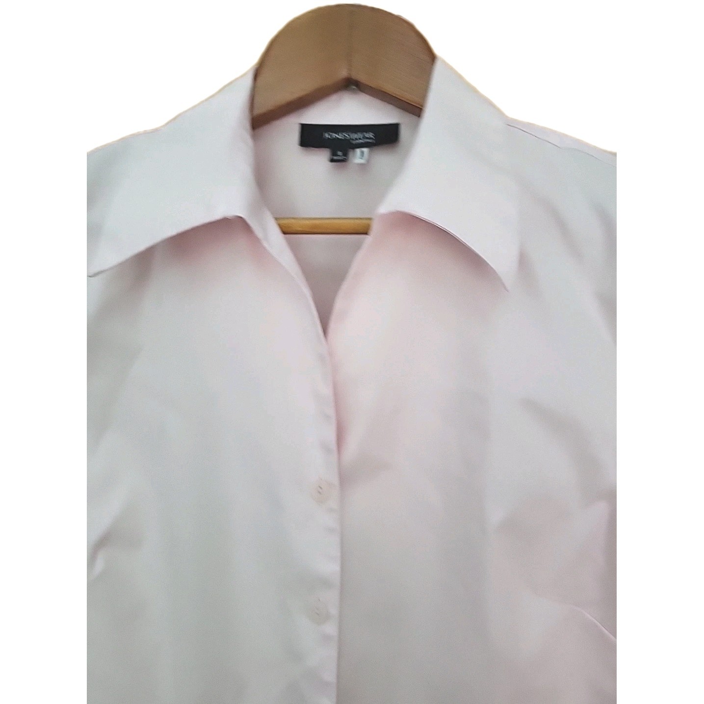 Jones Wear Quick Care Womens Button Up Blouse Shirt Pink Size 8 Zoom EUC