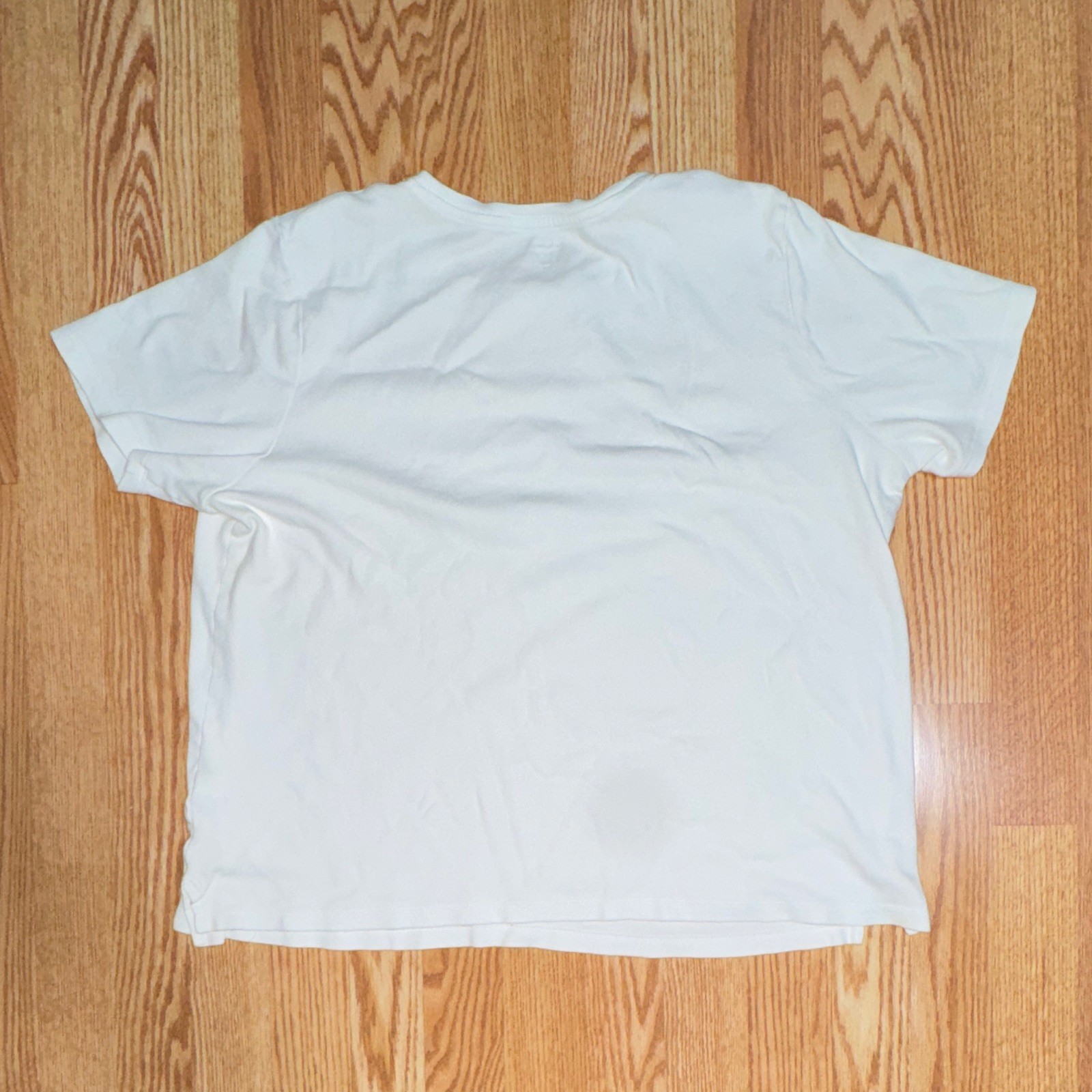 Kim Rogers Perfectly Soft White Beach Graphic Print T-Shirt Plus 1X