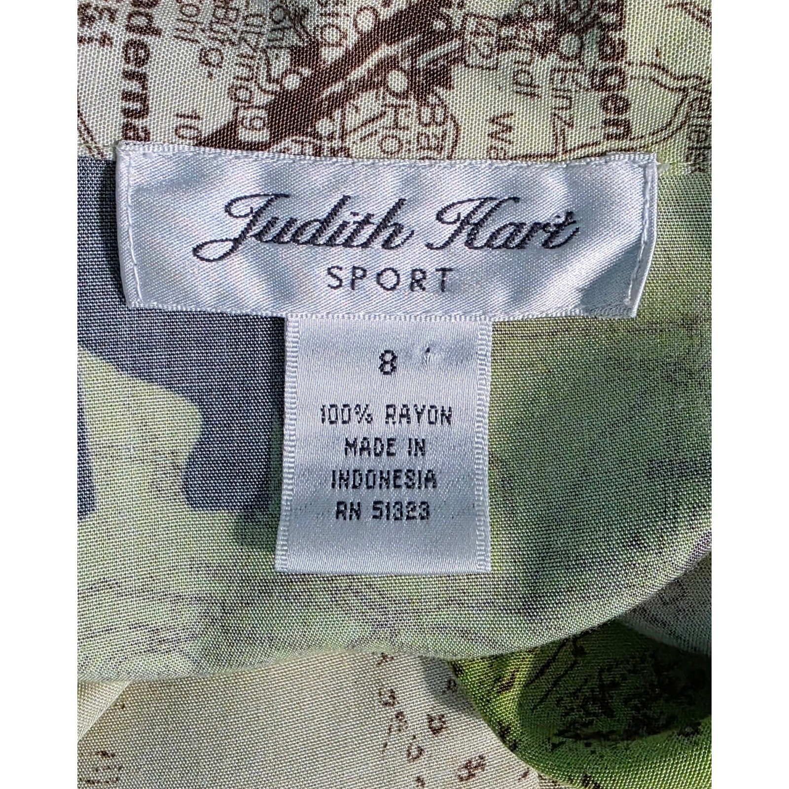 Judith Hart Sport Vintage Size 8 Short Sleeve Top African Safari Zebra Animals