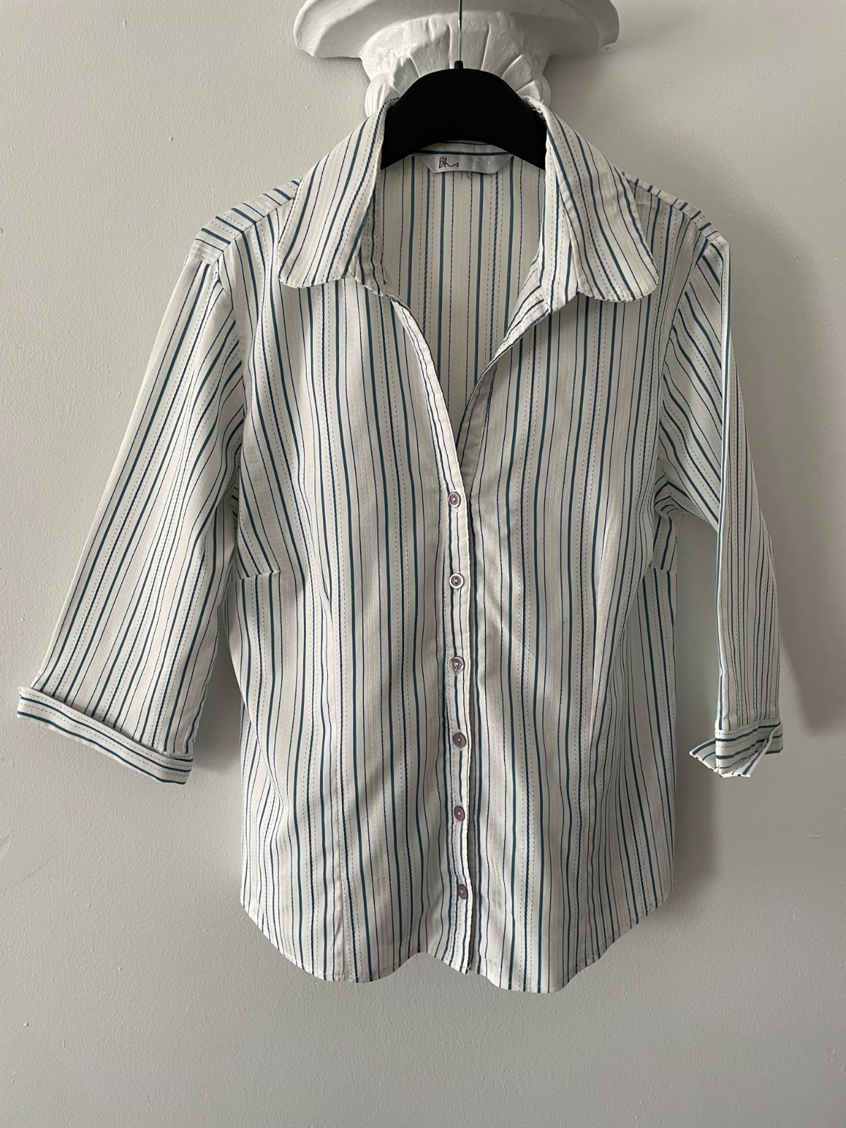 Vintage 90’s Stretch Cotton Smart Work Office Shirt Blouse Size 16