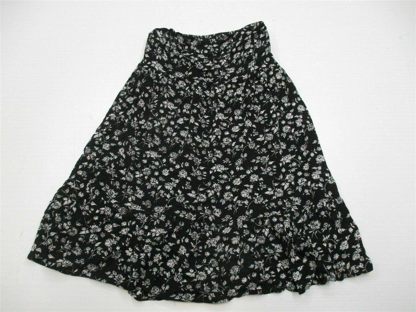 MOSSIMO Blouse Women’s Size M Two-Way Black Floral New