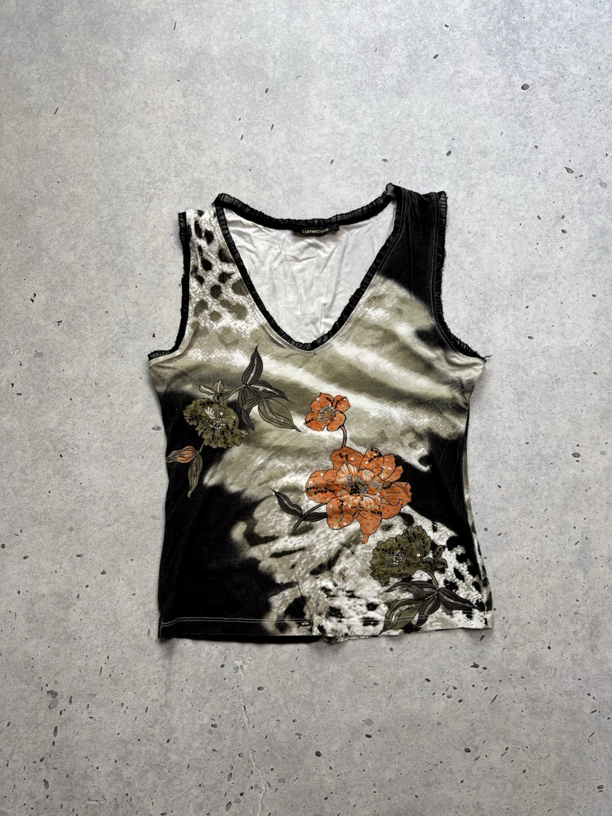 Archive Vintage Abstract Animal Print Tank !Jean Paul Gaultier Cavalli STYLE!