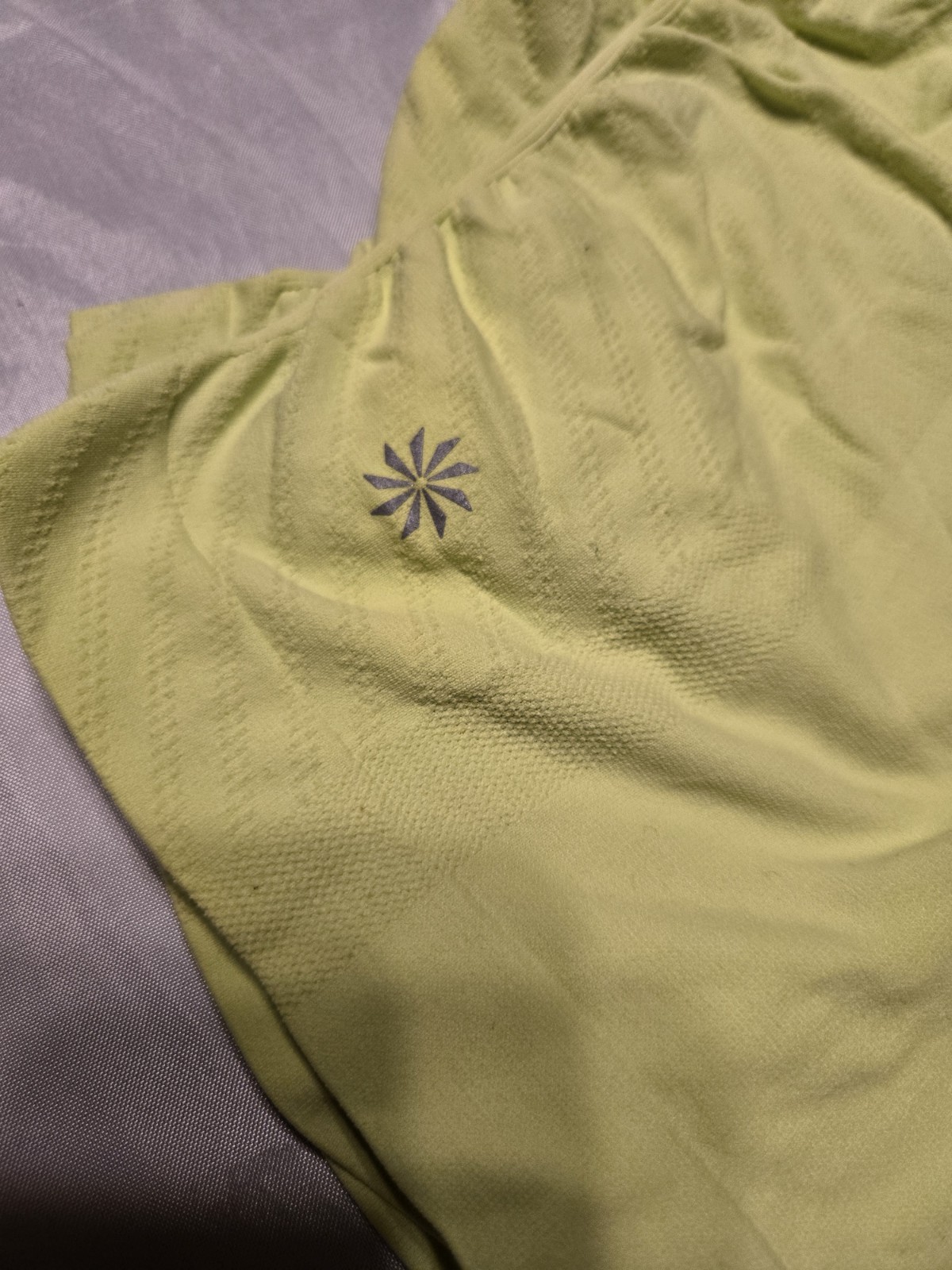 Athleta Women’s XS Neon Yellow Racerback Tank Top Nylon Spandex Athletic Gym