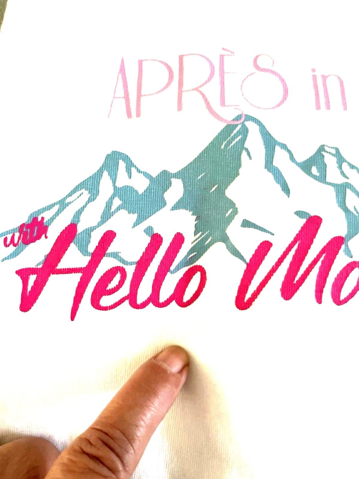 Hello Molly Womens Graphic Print T-shirt XL White Pink “Apre8 in LA” Preppy
