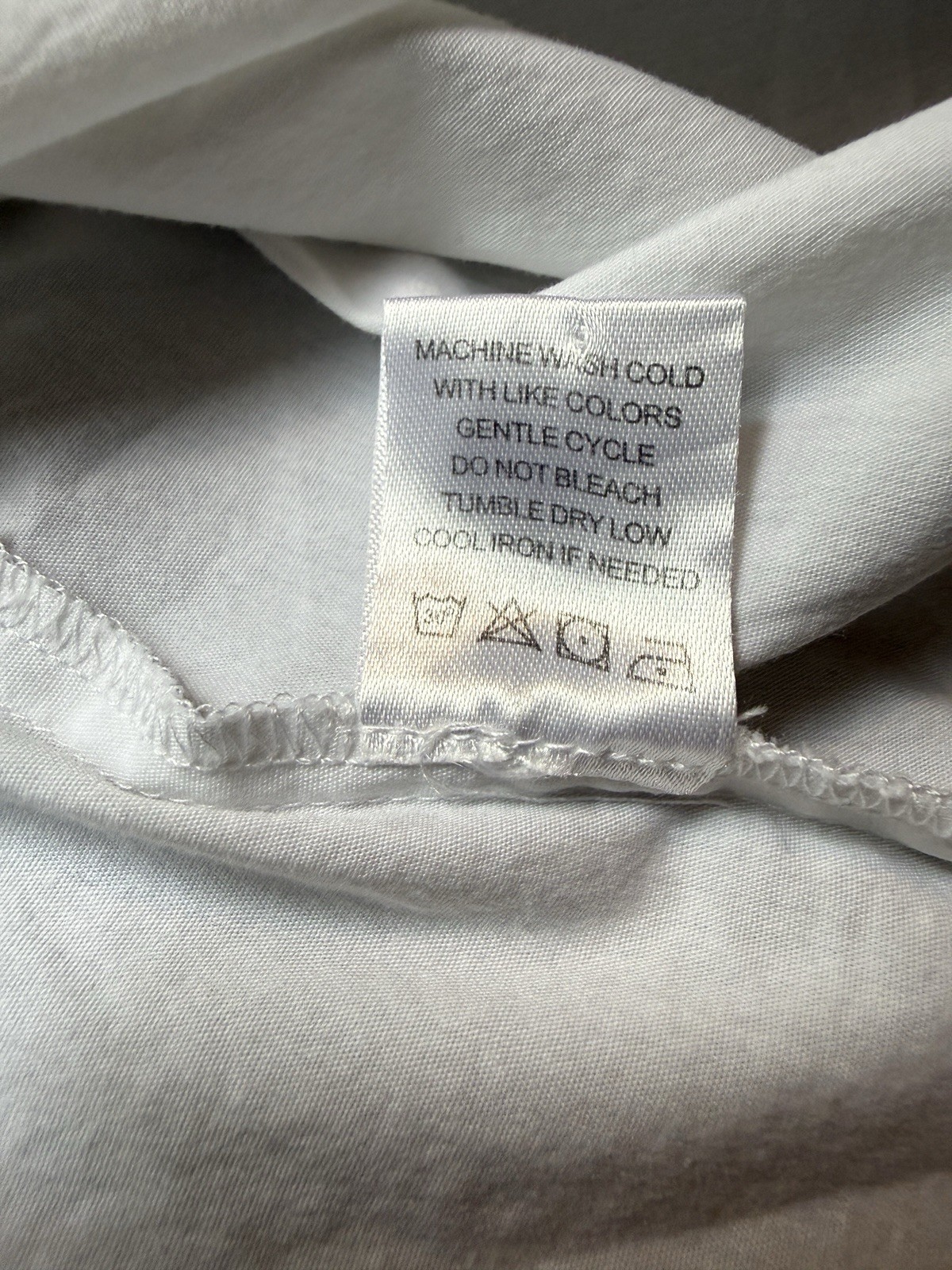 Sigrid Olsen Signature White Button Down Shirt 10 Tan Embroidery Western Boho