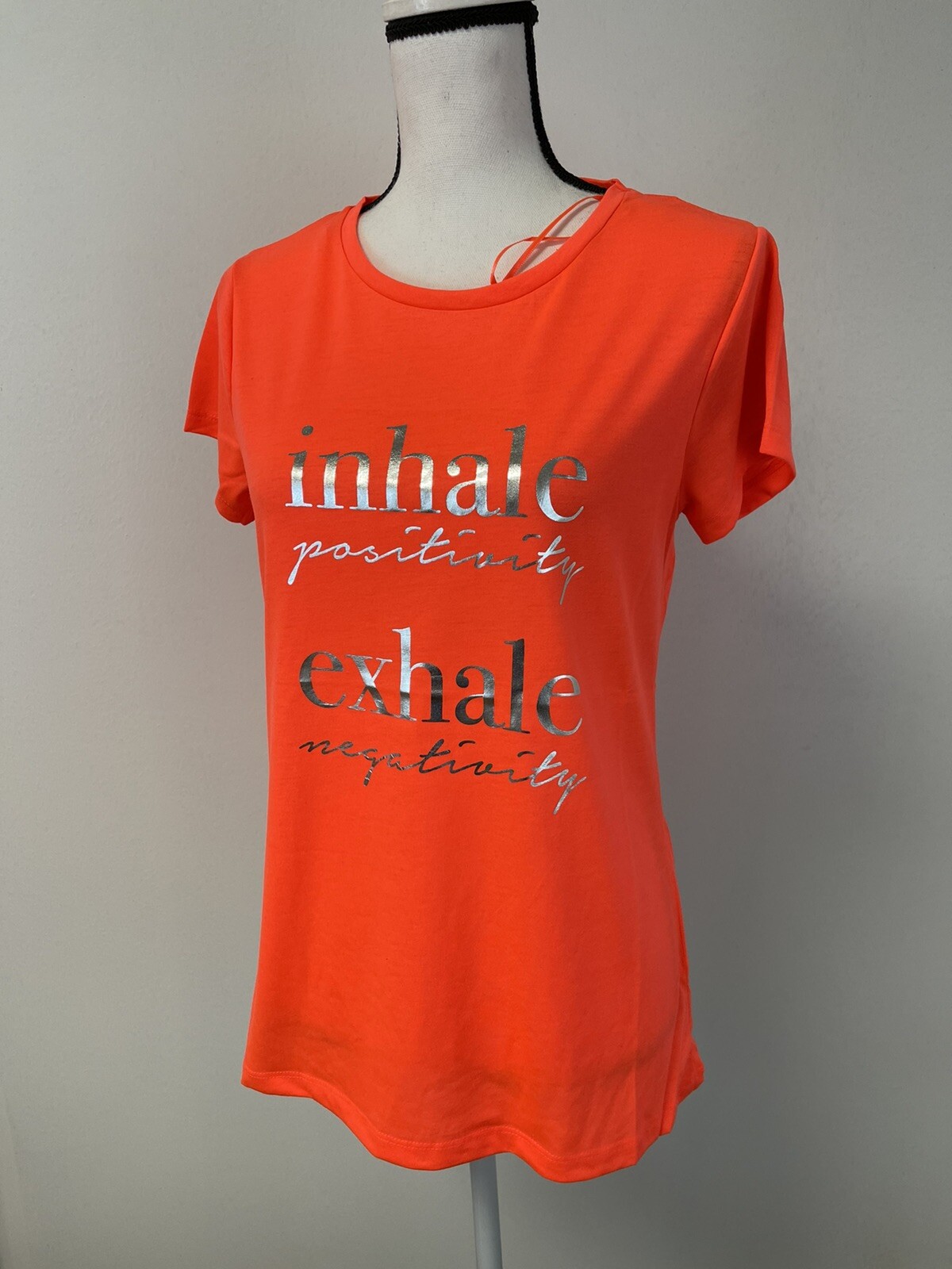 Peacocks Shirt Womens Inhale Positivity-Exhale Negativity Tee Shirt N49