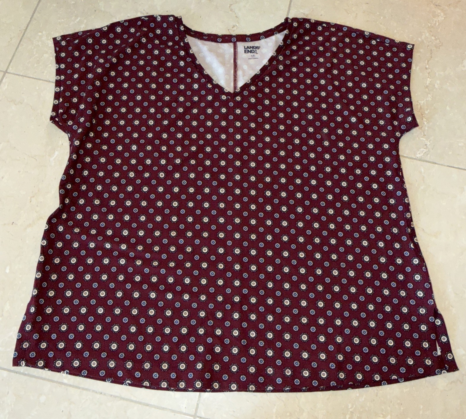 Lot Of 3 Women’s Short Sleeve Patterned Tops Various Brands Size Large