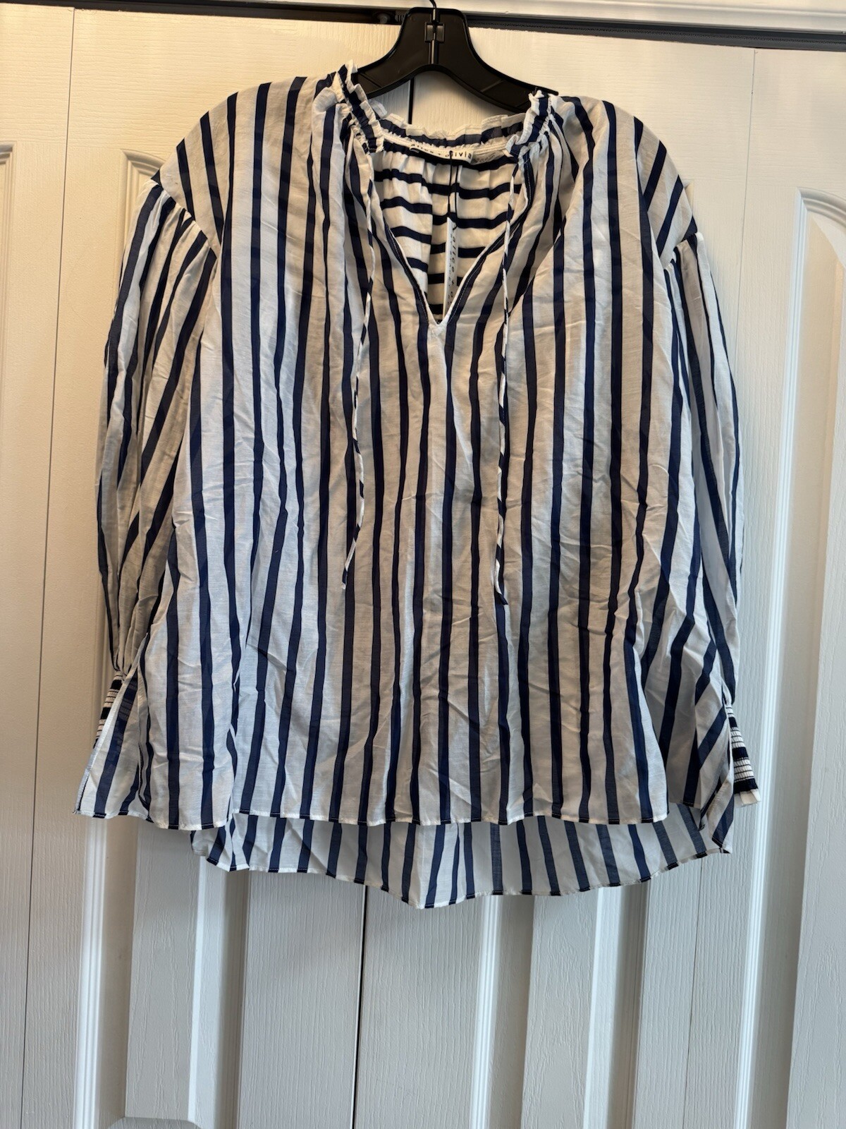 Alice + Olivia Julius Striped Cotton-Blend Tunic Women,size Small $275 NWT