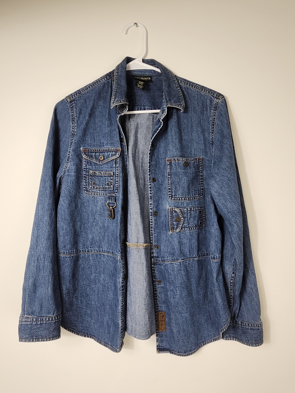 Vintage Lauren Jeans Co. Ralph Lauren Blue Denim Shirt Women’s Size 10P