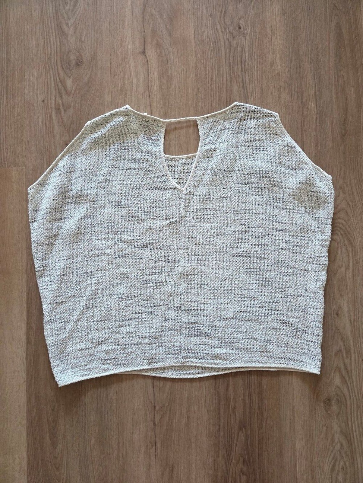 Eileen Fisher Petite Textured Cotton Bouclé Box Top PM Lagenlook Minimal Cottage