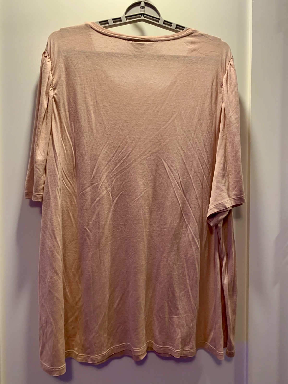 H&M Women’s Plus size 3XL pale pink lightweight short sleeve tee