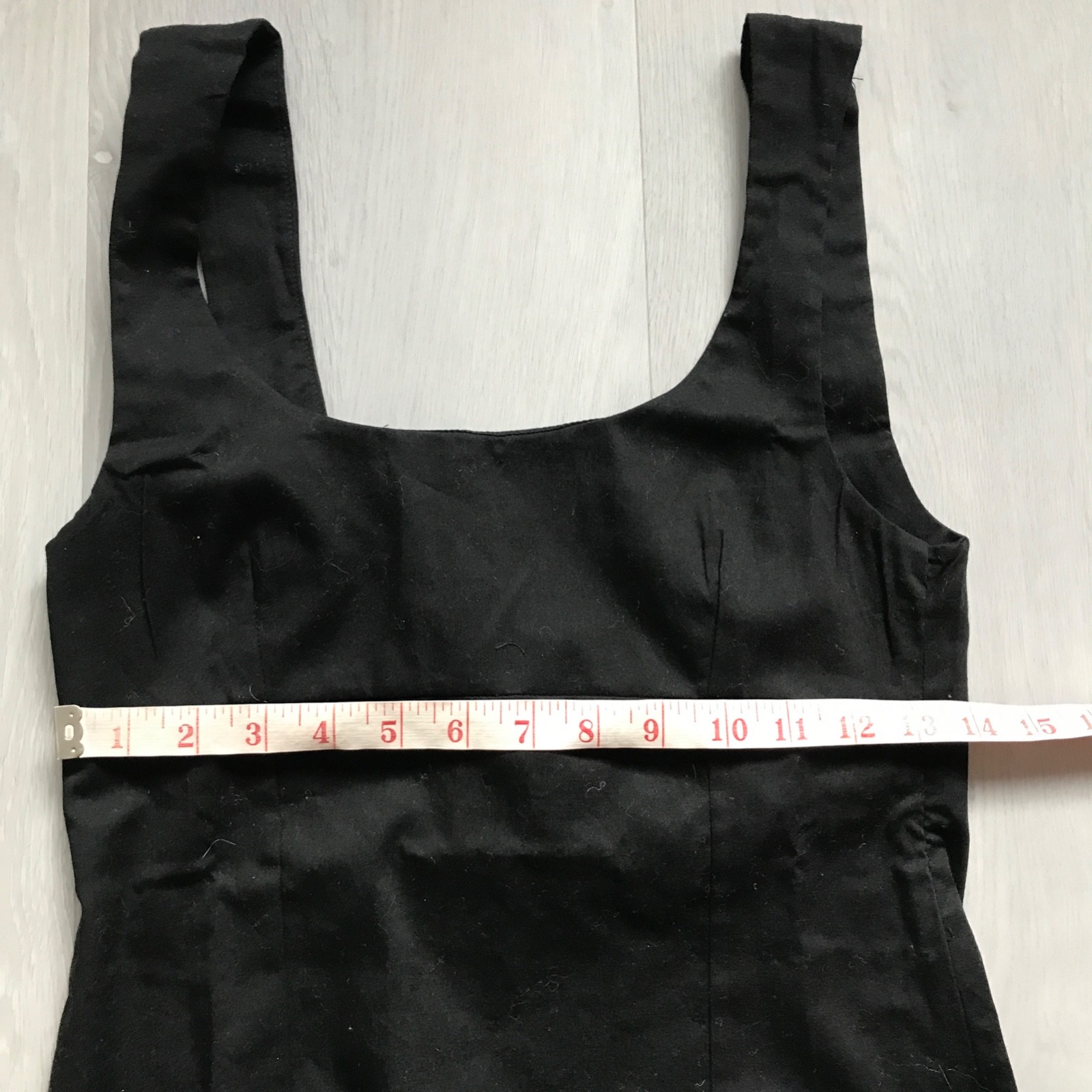 Palisade Black Tank Top Small Scooped Neck Line SIde Zip Peplum Basic Blank