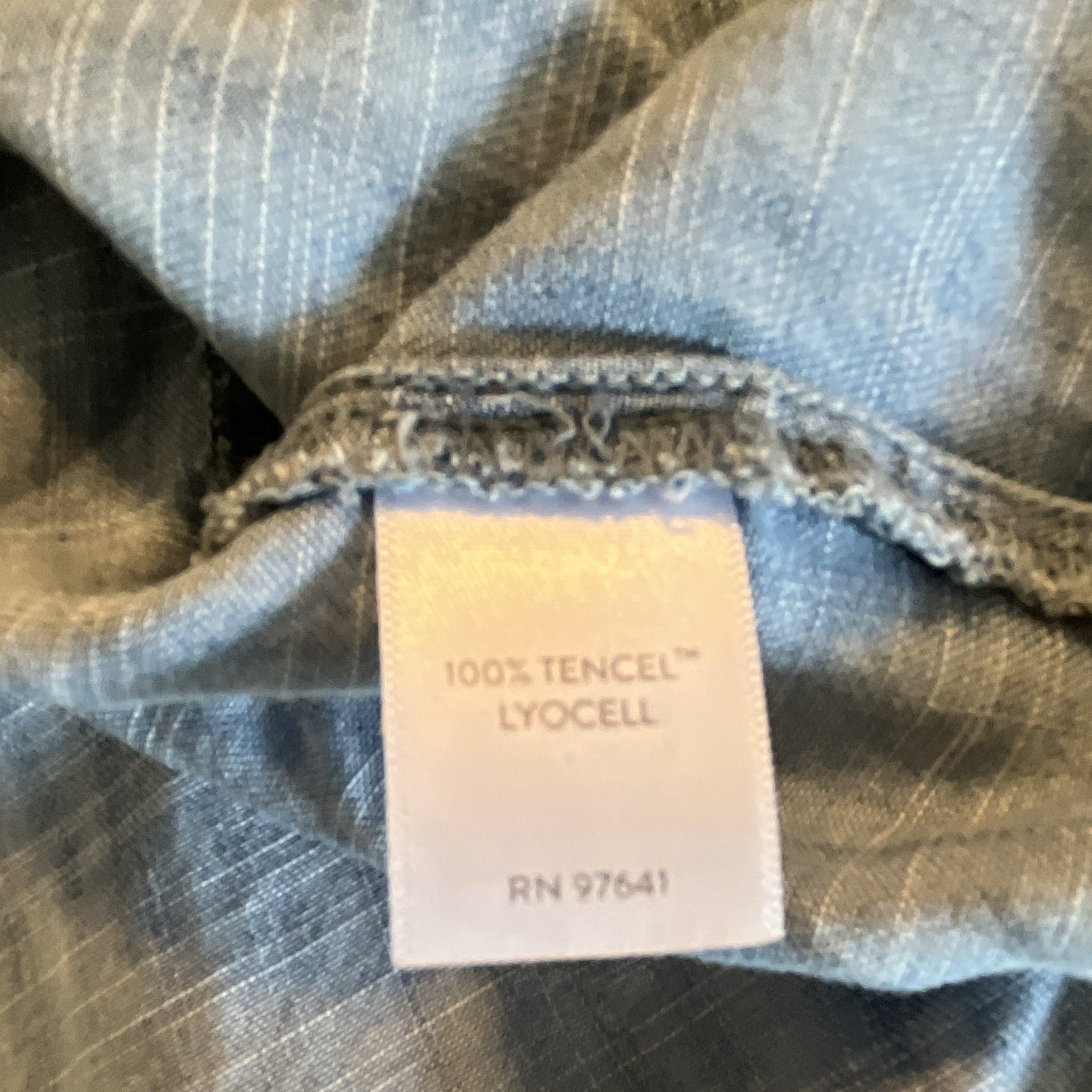 J. Jill Women’s XL Blue Denim Lyocell Tunic Blouse Short Sleeve Button Pleat
