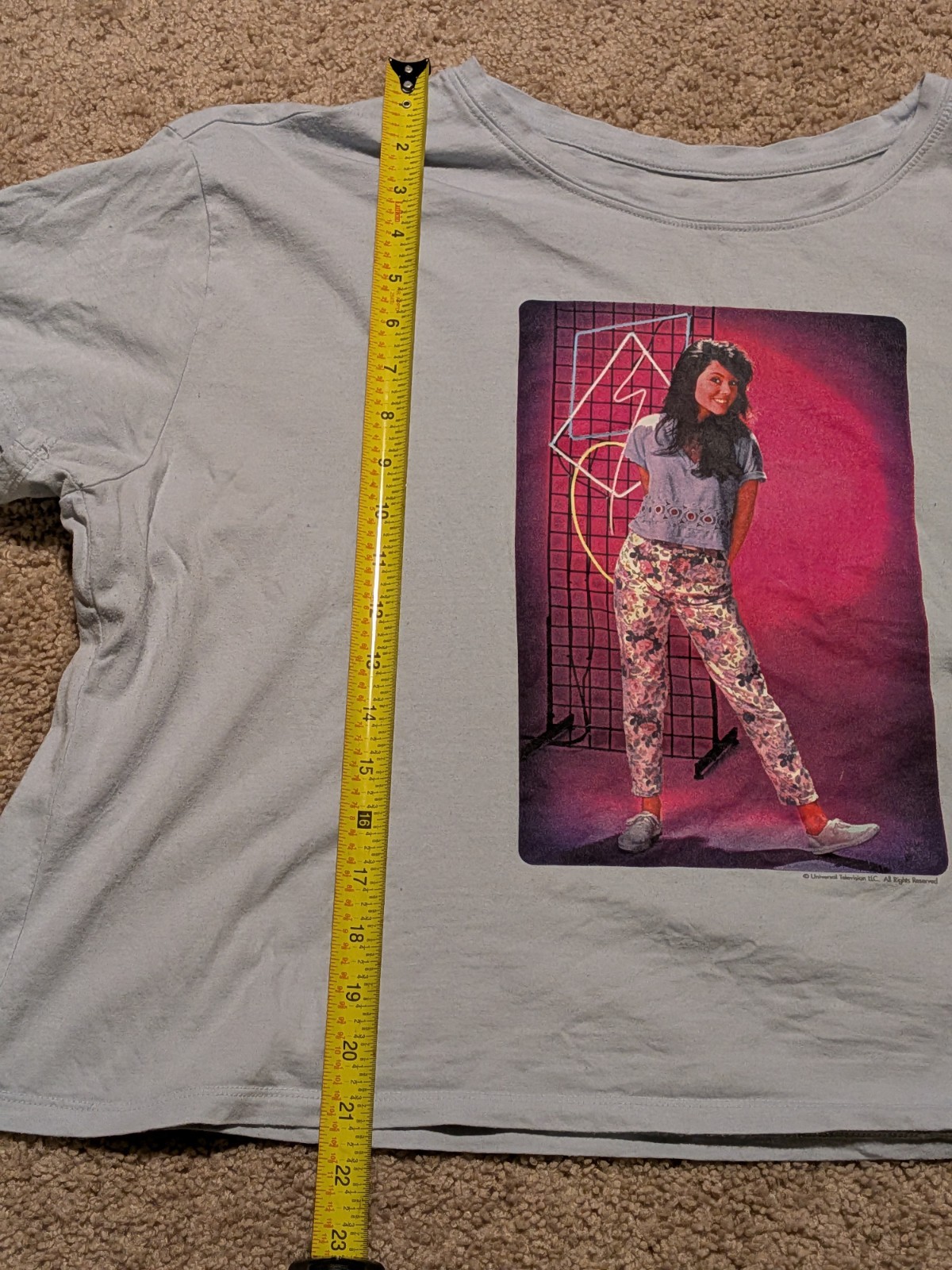 Saved By The Bell Women’s Tee Shirt Crop Top Blue Size 2X Plus
