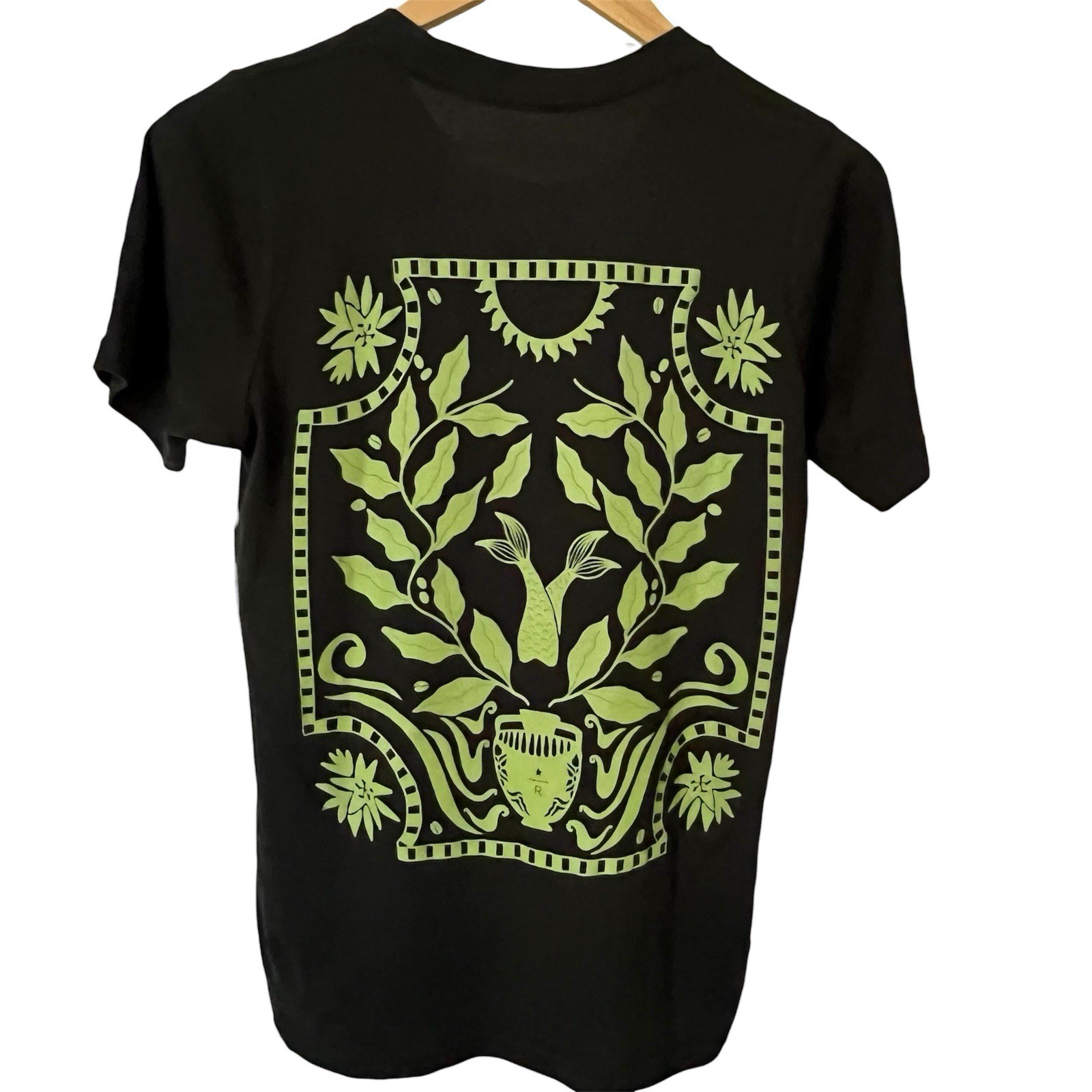 Starbucks Reserve Roastery Graphic T-Shirt Black Green Laurel Women’s XS Seattle