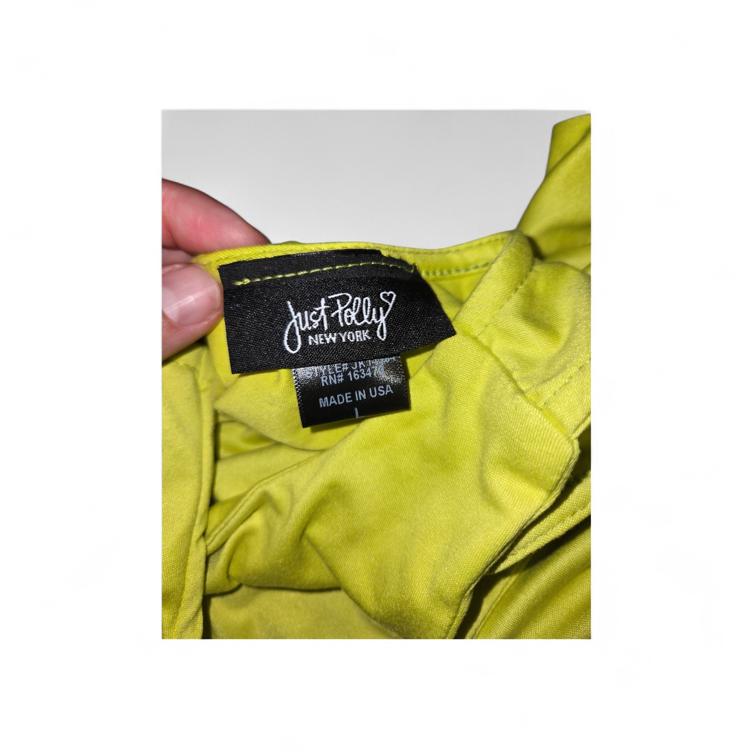 Just Polly New York Women’s Neon Yellow Bodysuit Large