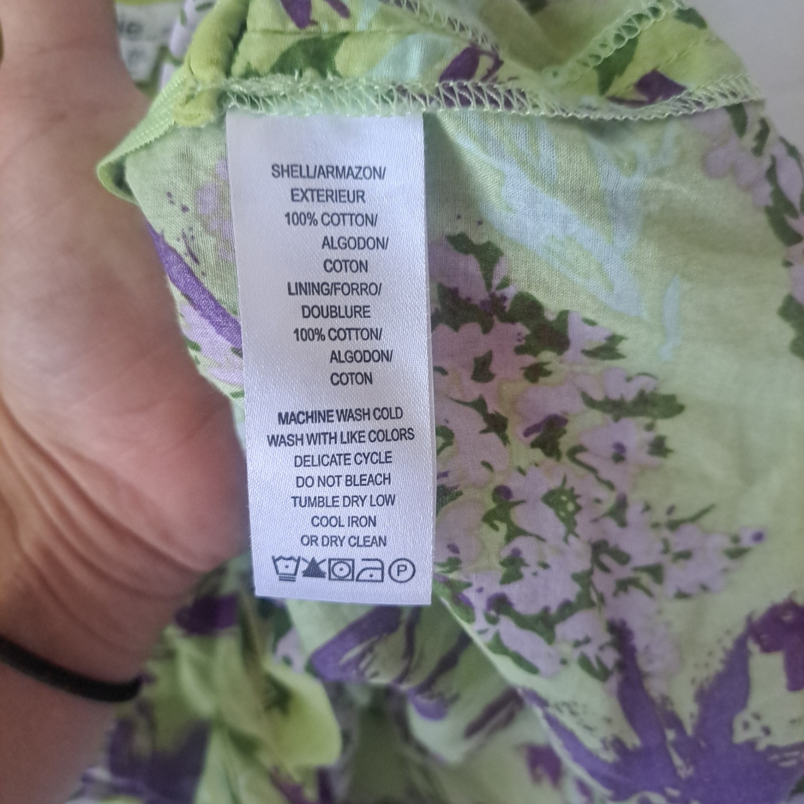 Kensie Y2K Green & Purple Floral Babydoll Top Criss Cross Straps Side Zip Sz XS