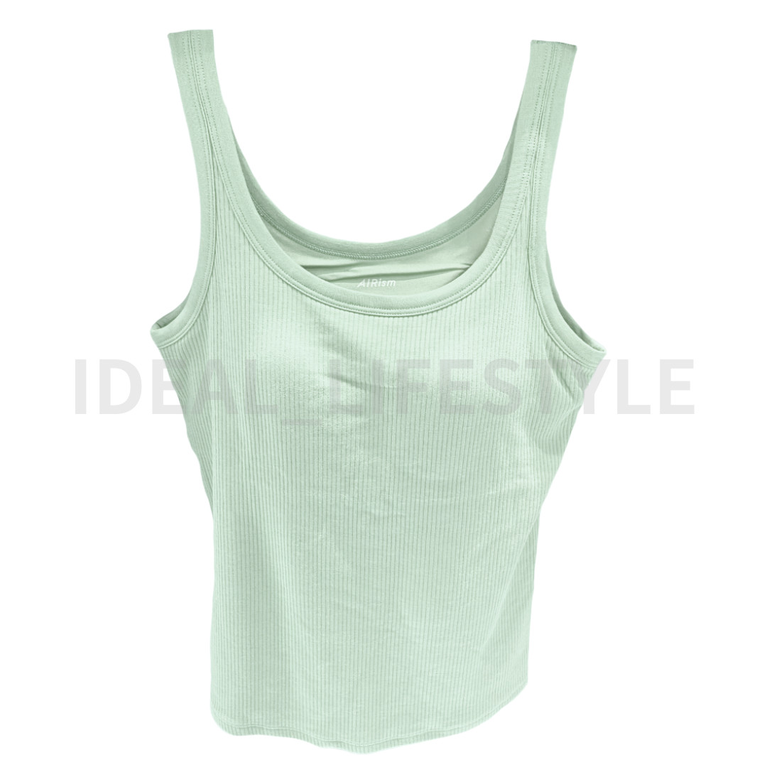 UNIQLO AIRism Cotton Bra Sleeveless Top S-4XL with Cups Tank Women 473993 NWT