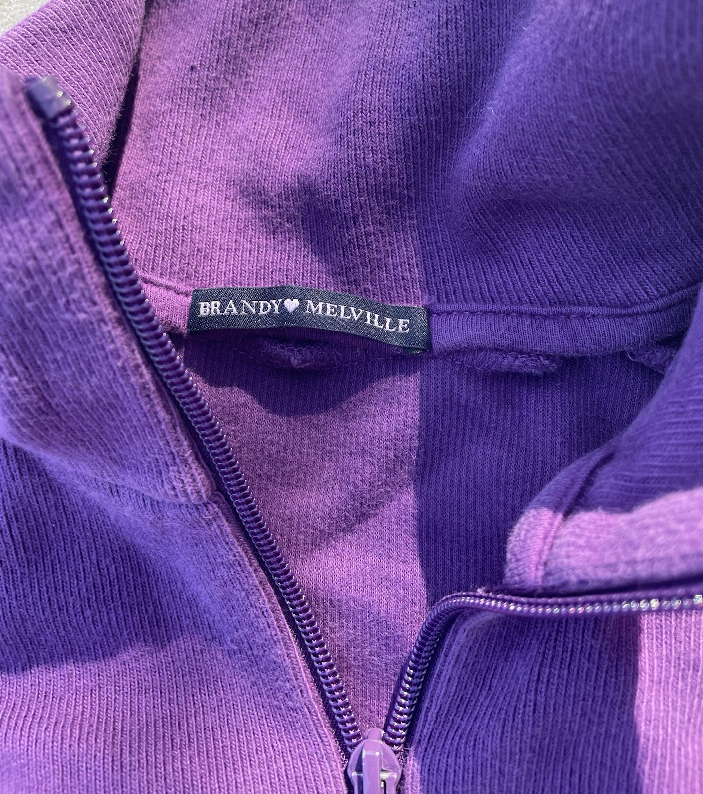 Women’s Brandy Melville Zip up & Tank Top 2 Piece Purple Bundle XS