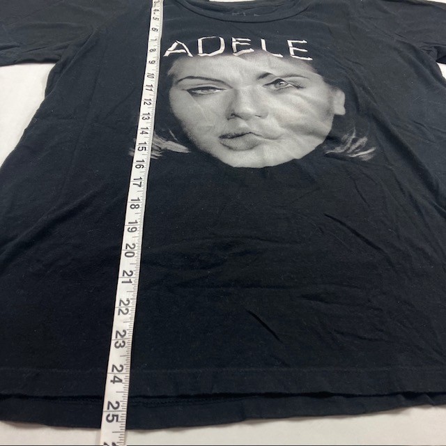 Adele Concert Shirt Live 2016 Graphic Black Short Sleeve Big Face Tour Tee L