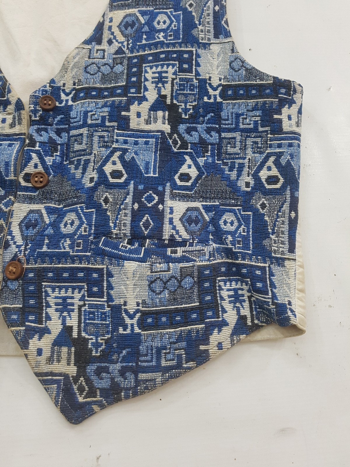 Vintage Hand Embroidered Beautiful Traditional Multicolor Novelty Vest 58×51 cm