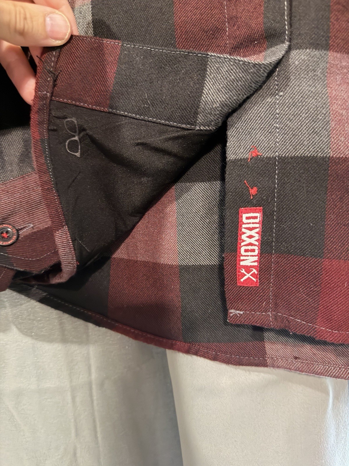 Dixxon Women’s the Brawler Flannel Shirt Red Plaid, Size Large