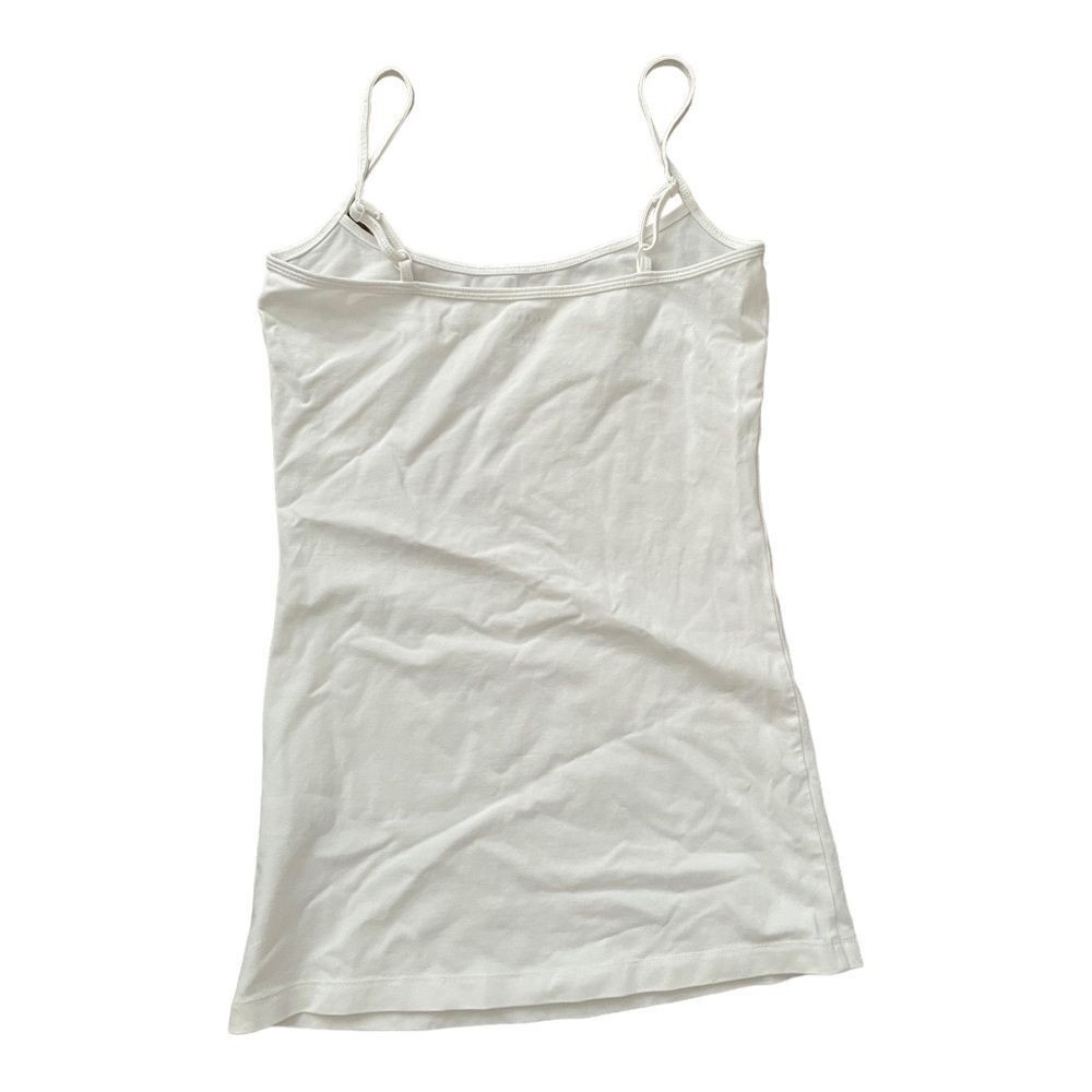Halogen Women’s White Cotton Blend Adjustable Strap Camisole, Size XXS