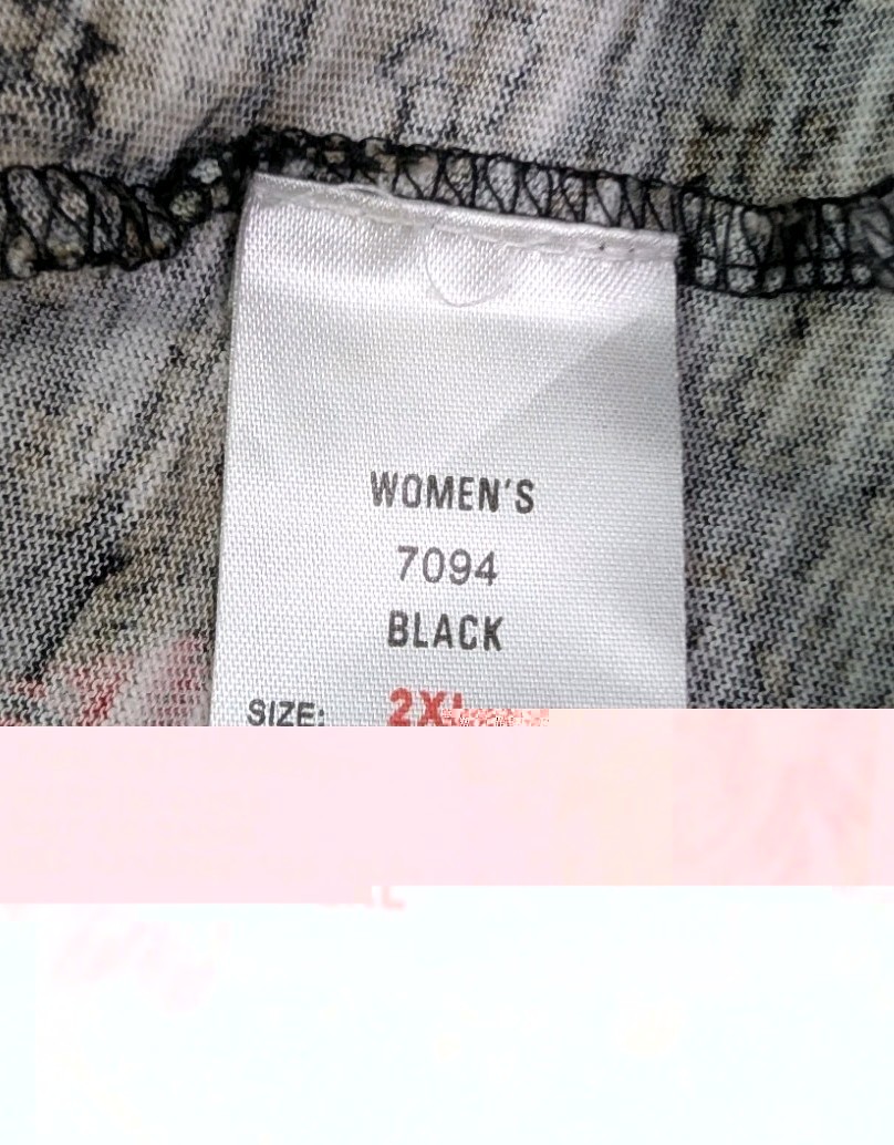 Woolrich Top Curved Hem Black Princess Darts Cotton Woman Plus Sz 2XL 7094