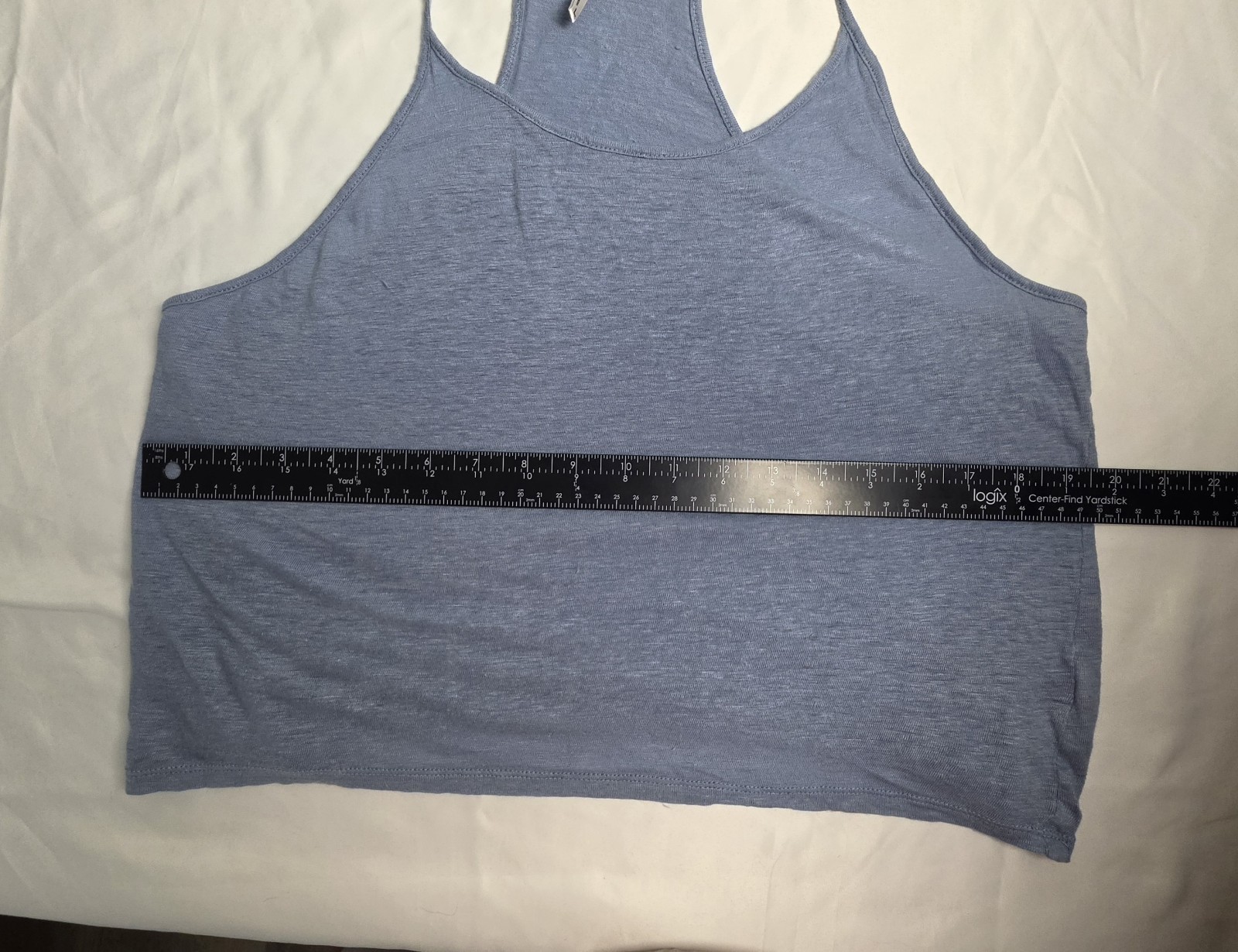 Tresics 100% Linen Blue Racerback Swing Cami Top Wmn’s Size L Coastal Minimalist