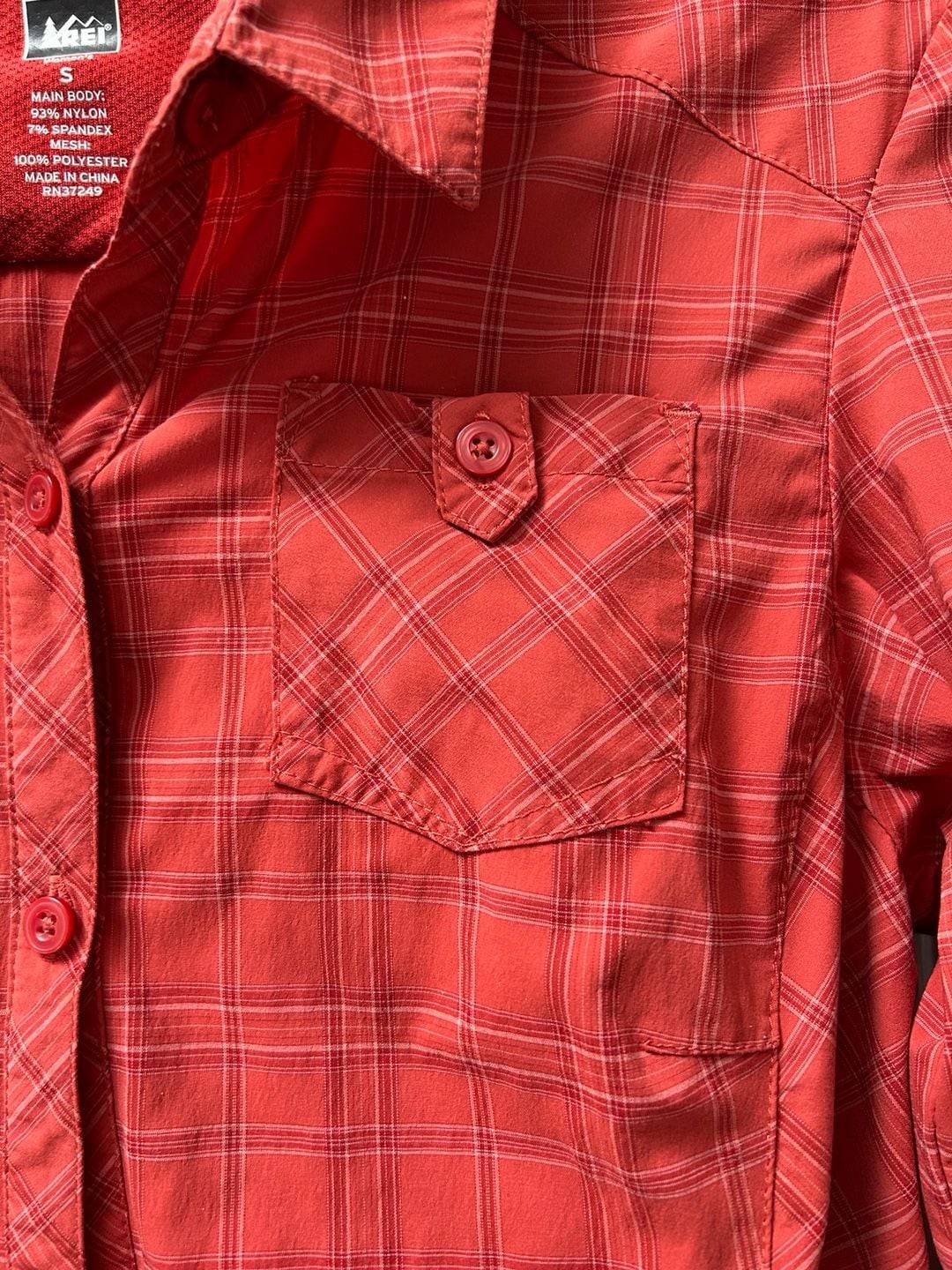 REI Women Lightweight Long Sleeve Button Up Hiking Shirt Sz S
