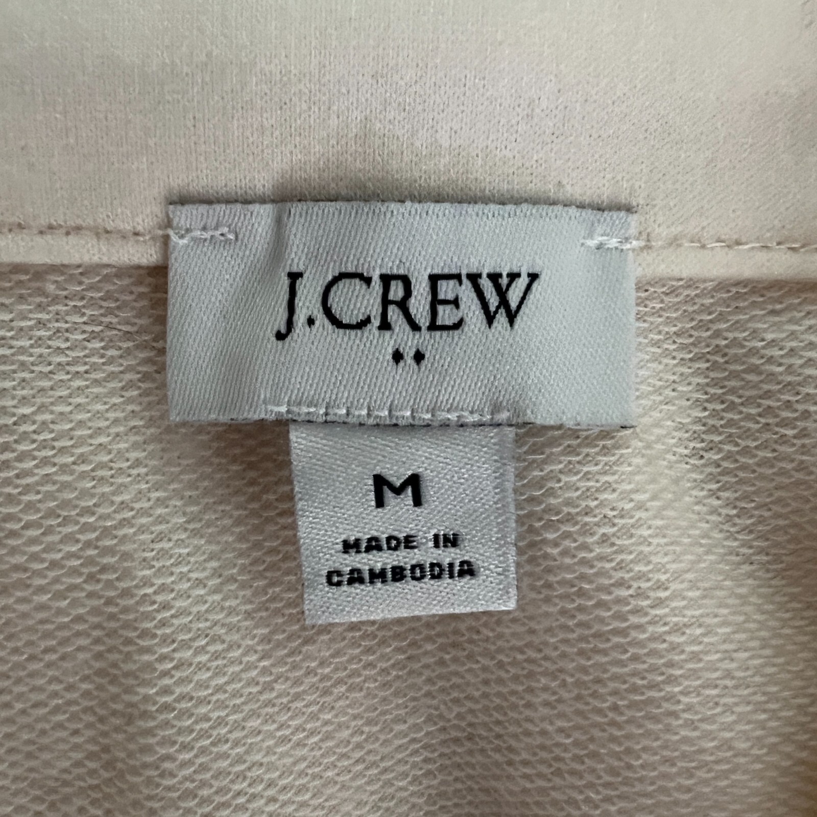 J.Crew Top Shirt Cream Womens Medium Collared Updated Basic Neutral Minimalist
