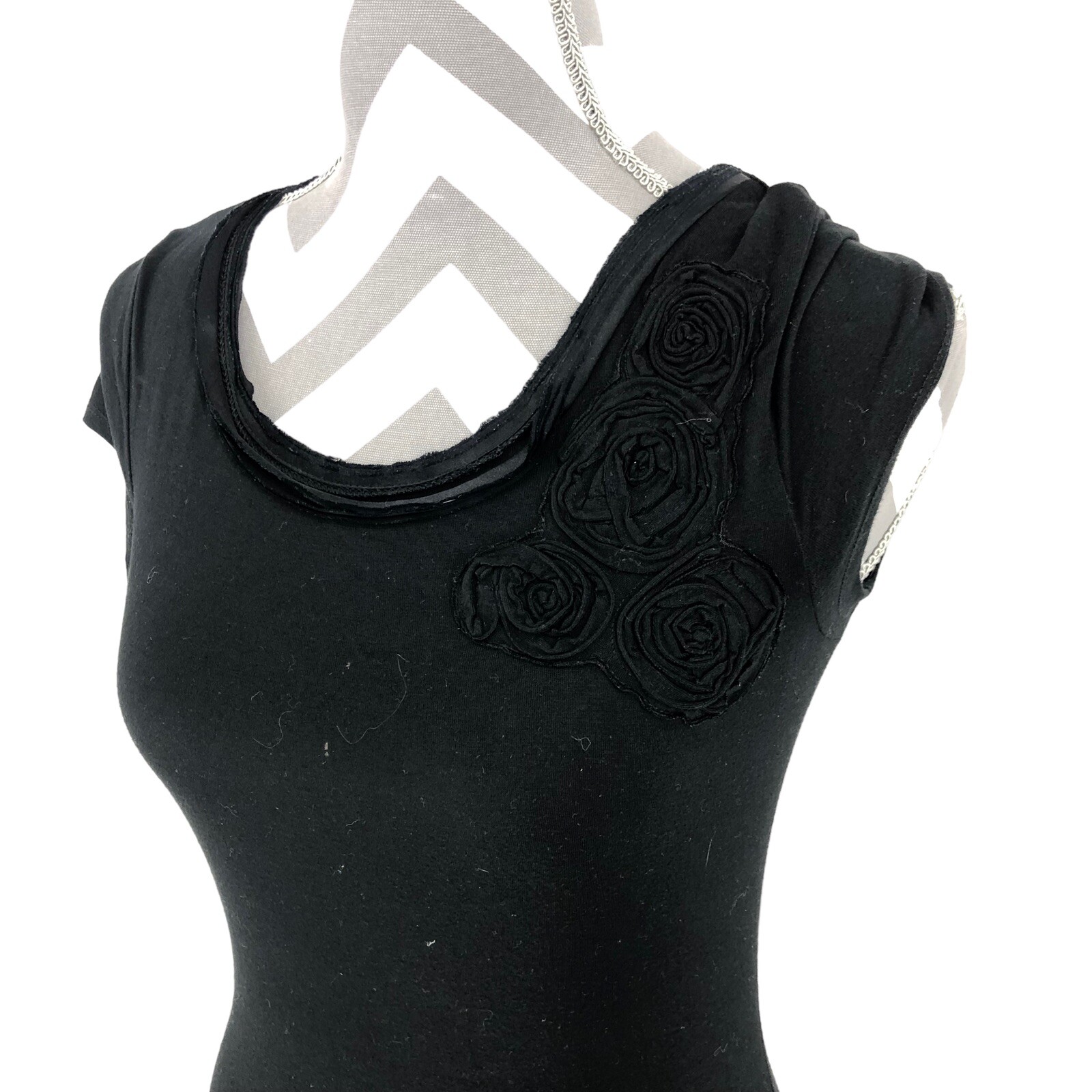 Banana Republic Floral Women Shirt Black Elegant City Classic Size Petite XS