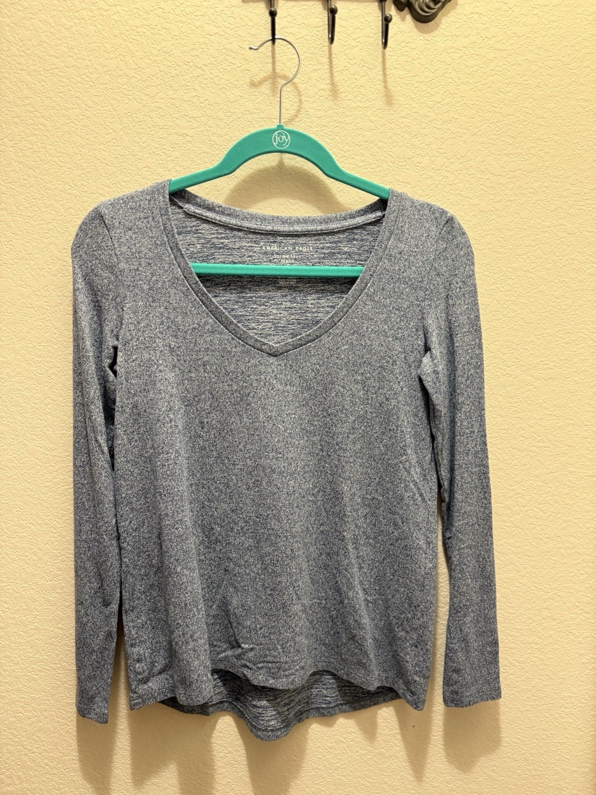 american eagle super soft and sexy plush long sleeve size XS women’s blue purple
