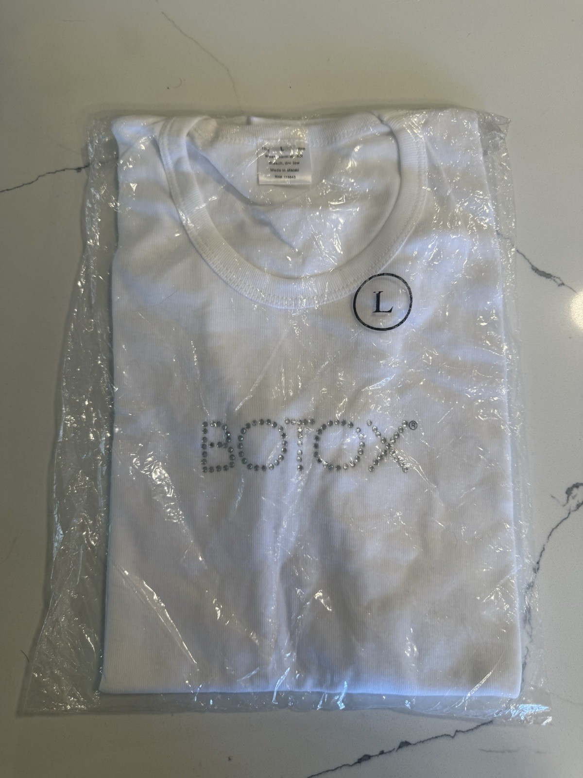New In Wrapper BOTOX Rhinestone Shirt Various Sizes And Colors