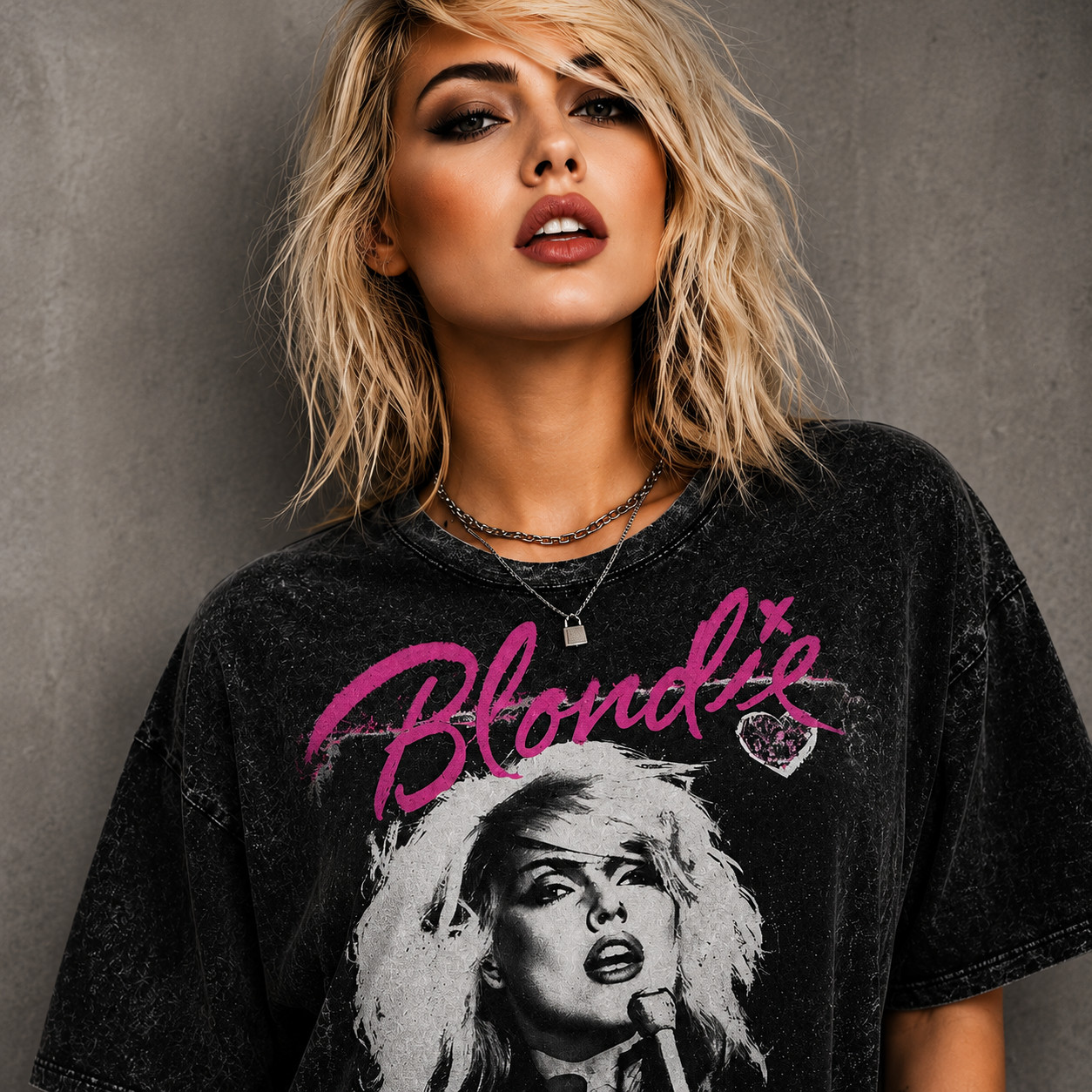 Blondie~ 1980’s Inspired AMAZING Boutique Vintage Wash Tee~Concert Tshirt~