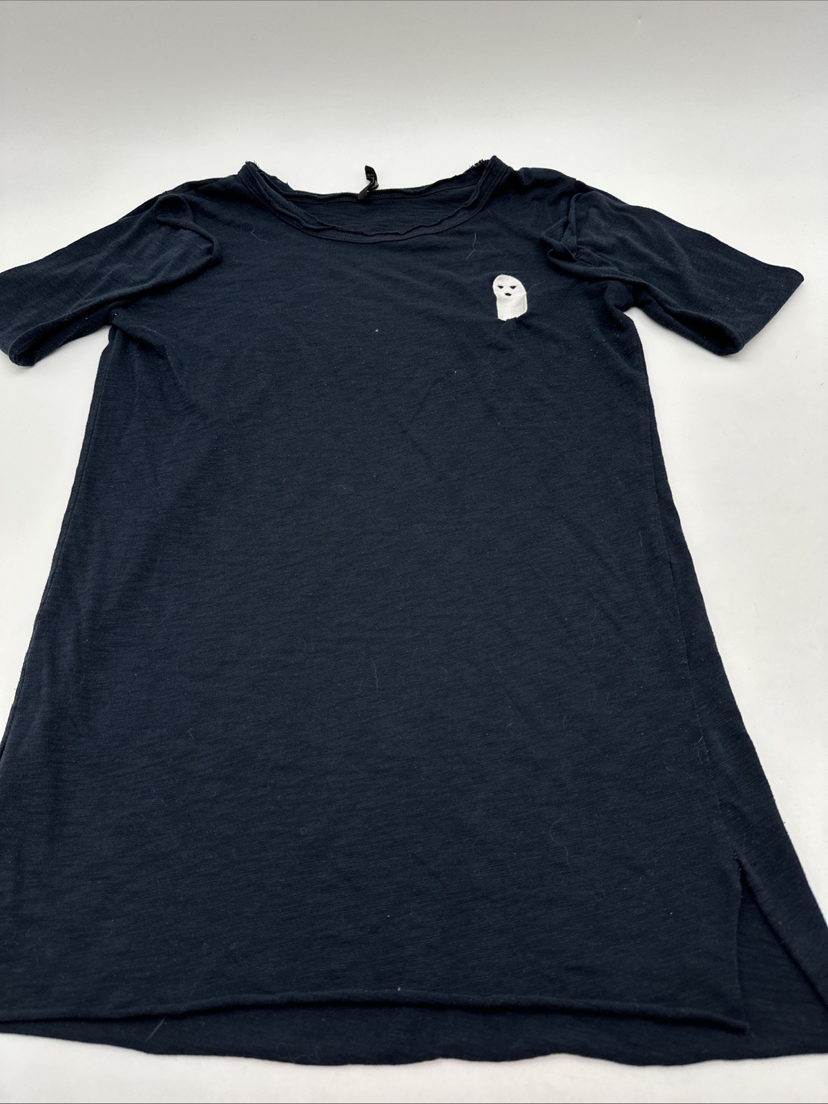 Stradivarius Long Sleeve Shirt Women Medium Graphic Print Black ..#33334