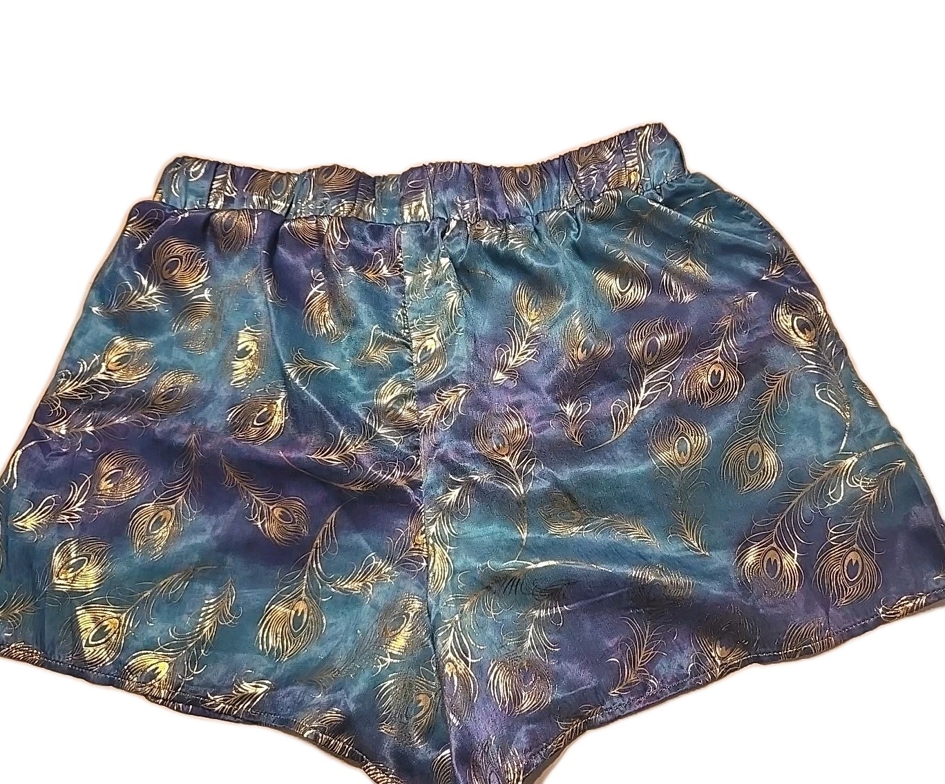 Disney Teal A Whole New World Tank shorts Size Medium Jasmine Feathers Aladdin