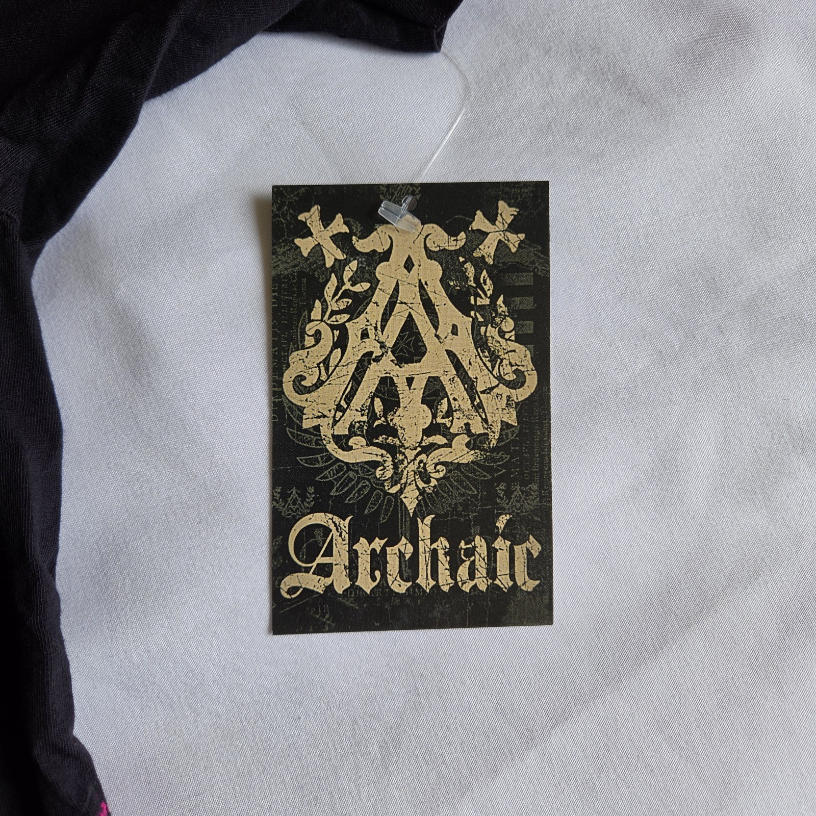 Archaic By Affliction Death Chase Y2K Grunge Biker Black L VNeck Graphic T-Shirt