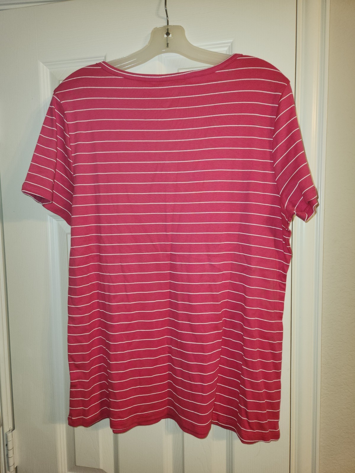 Womens Croft & Barrow Henley Short Sleeve Tee XL NWT Pink or Red