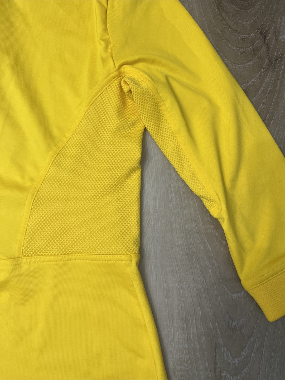 ADIDAS STELLA McCARTNEY 1/4 Zip 3/4 Sleeve Pullover Top Yellow Size XS
