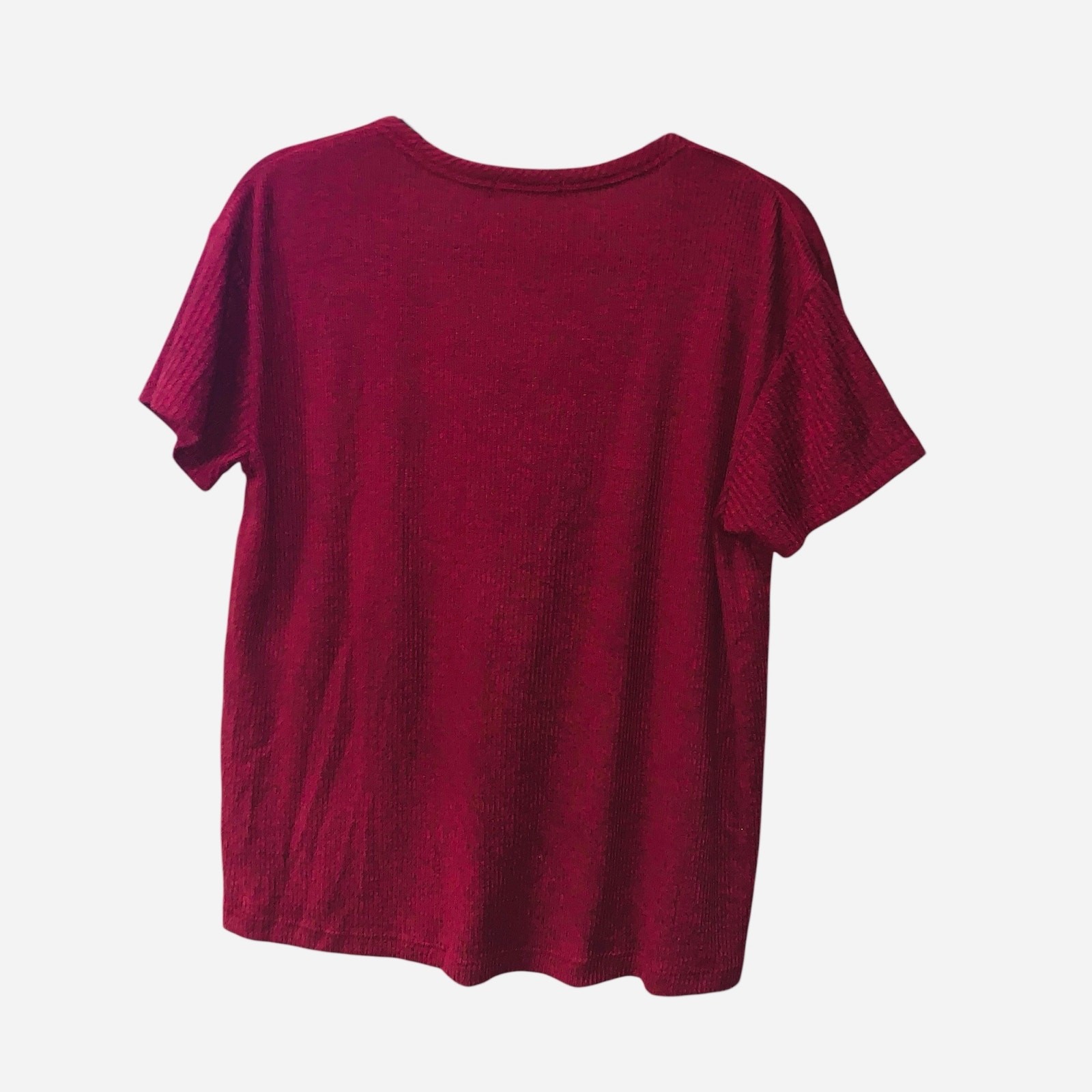 Rag & Bone Ribbed Heather Red Knit Tee size small