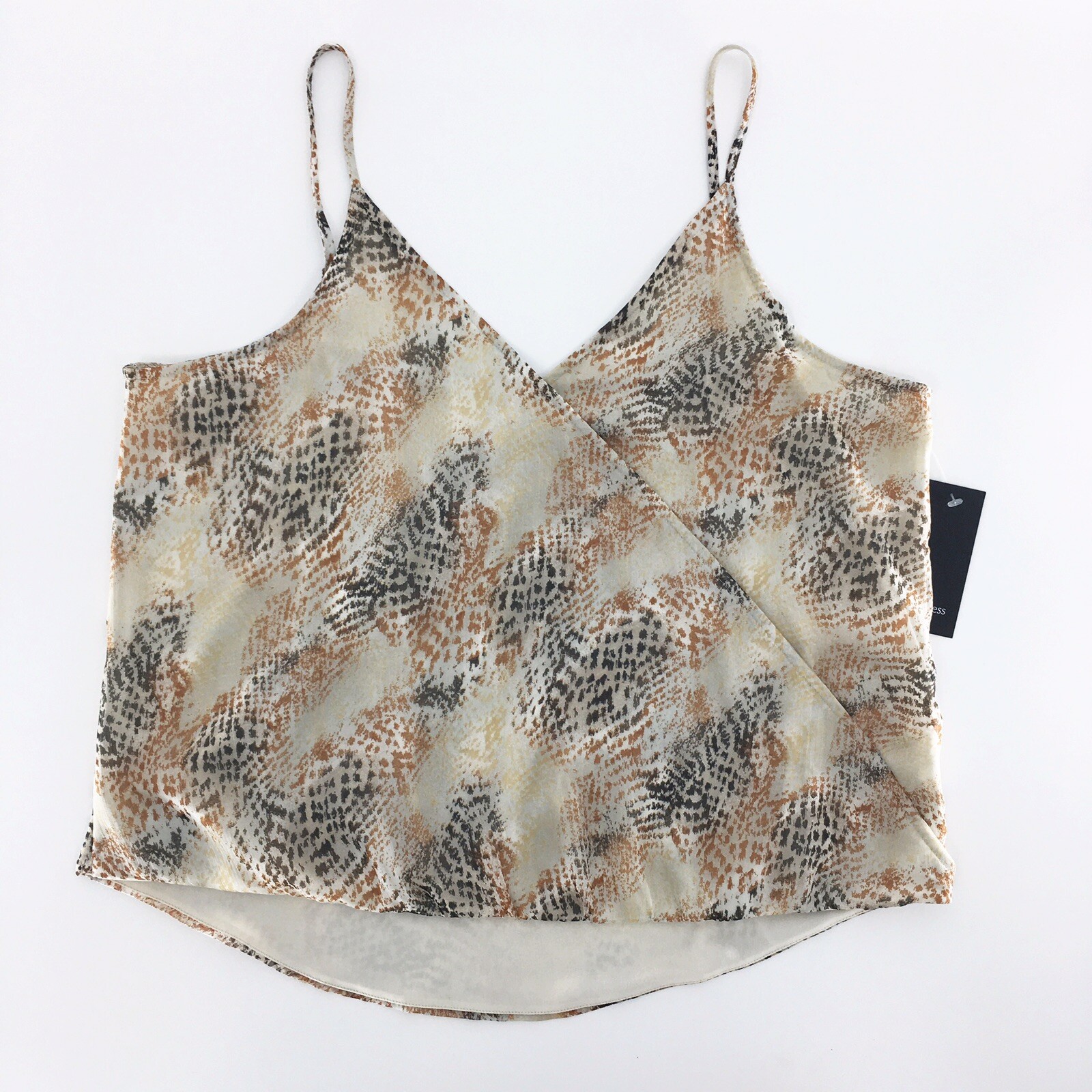 Free Press Nordstrom Blouse Womens Surplice Camisole Tank Top Snake Print Large