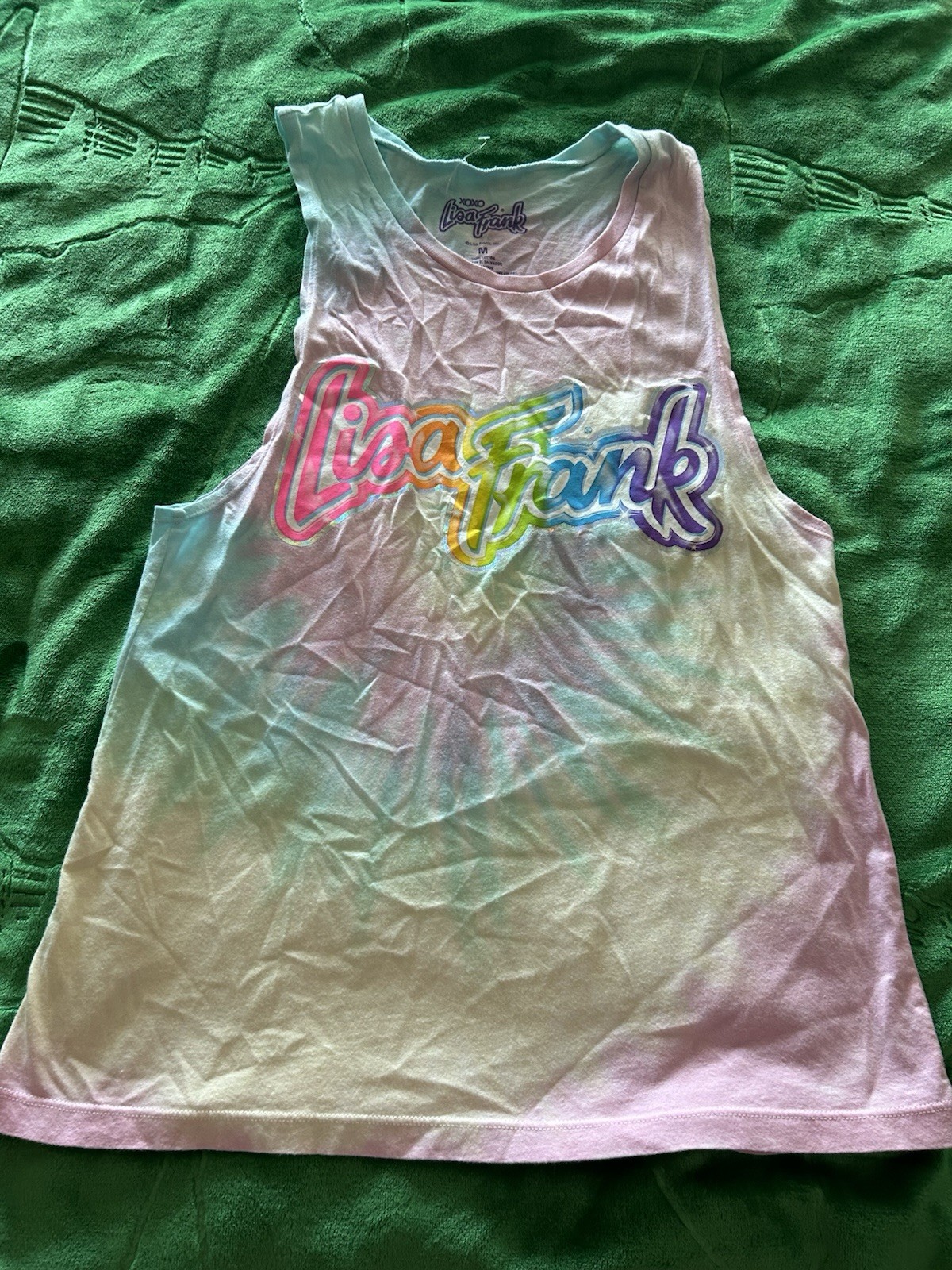 XOXO Lisa Frank Tie Dye Muscle Tank Top Y2K Size Medium