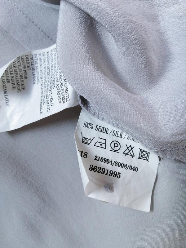 Women Peter Hahn shirt grey silk 40/L/48 #C8B8