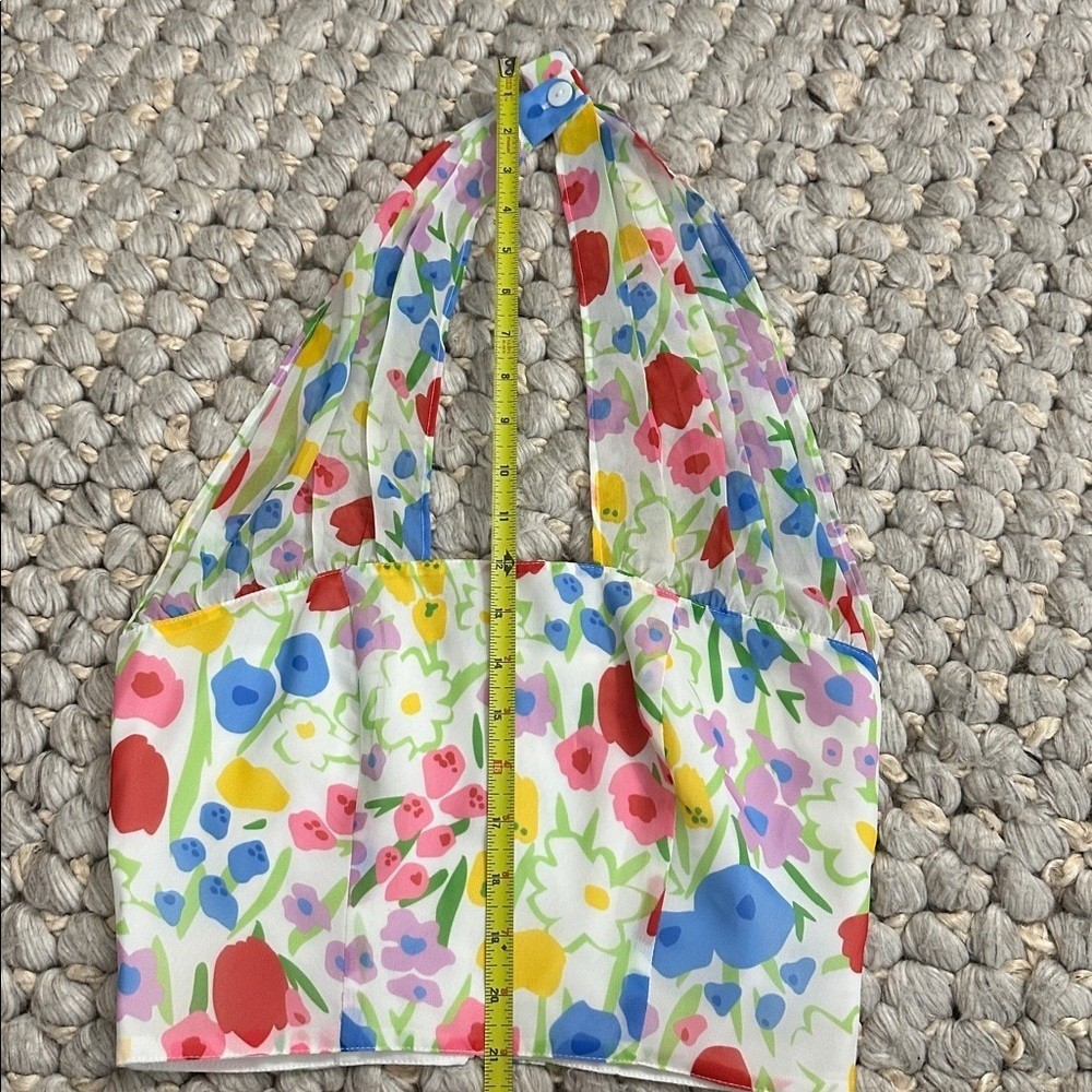 With Jean Tulip Top Garden Party – size XS Halter top