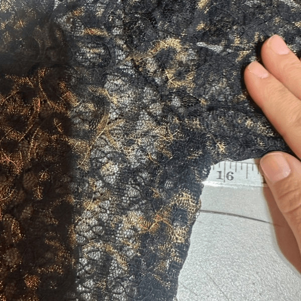 NWT H.I.P Goth Punk Women’s Sheer Lace Top Black Gold Size M Rock Vamp Baddie