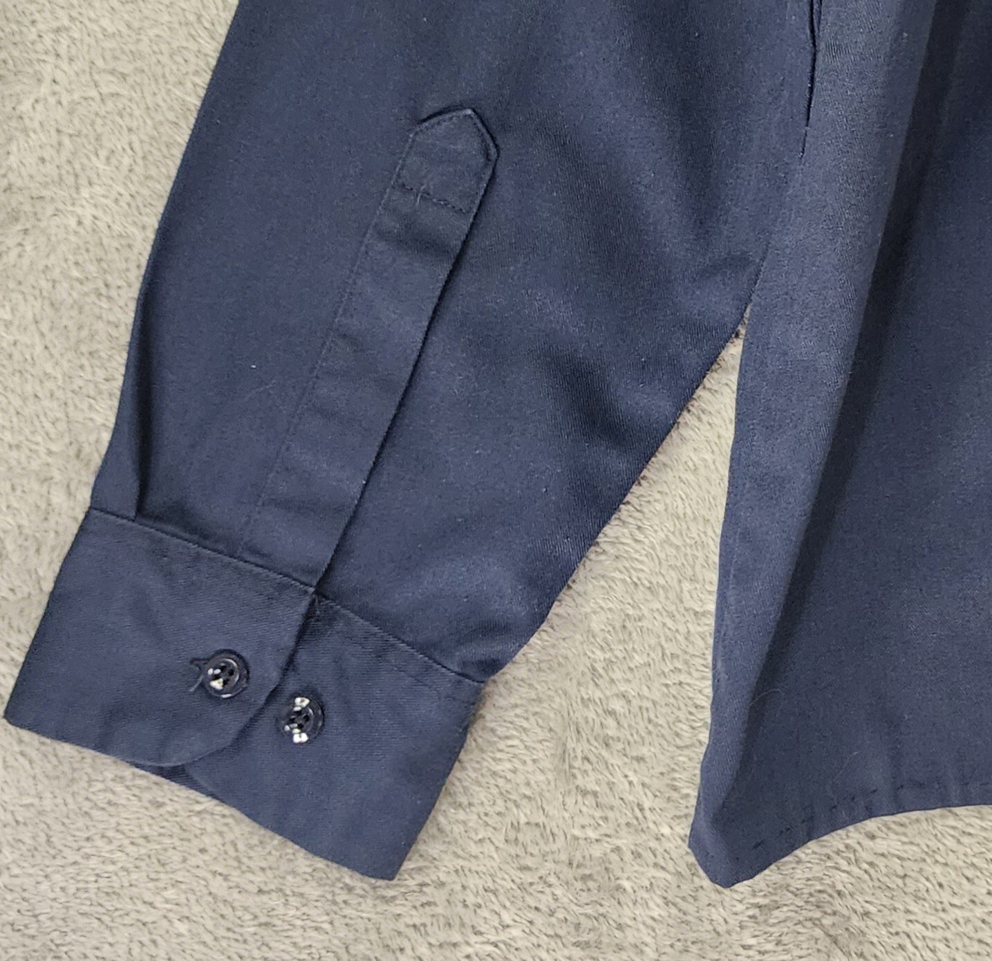 Dickies Shirt Womens XL Blue Button Up Long Sleeve Retro Patchwork Upcycled
