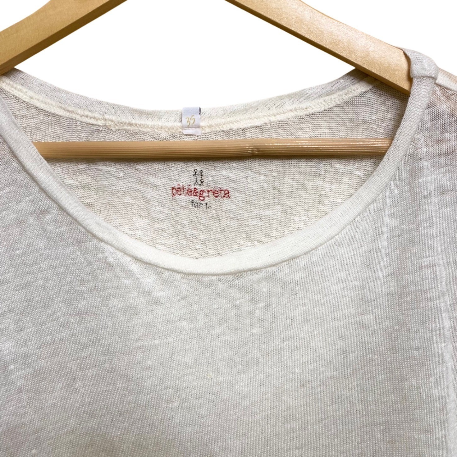 Pete & Greta Johnny Was White 100% Linen Asymmetrical Tunic Top Womens XS