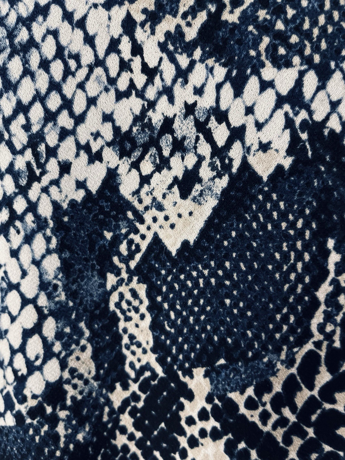 Style & Co Top Womens 3X Blue Snake Skin Long Sleeves Flowy Tunic Stretch Knit