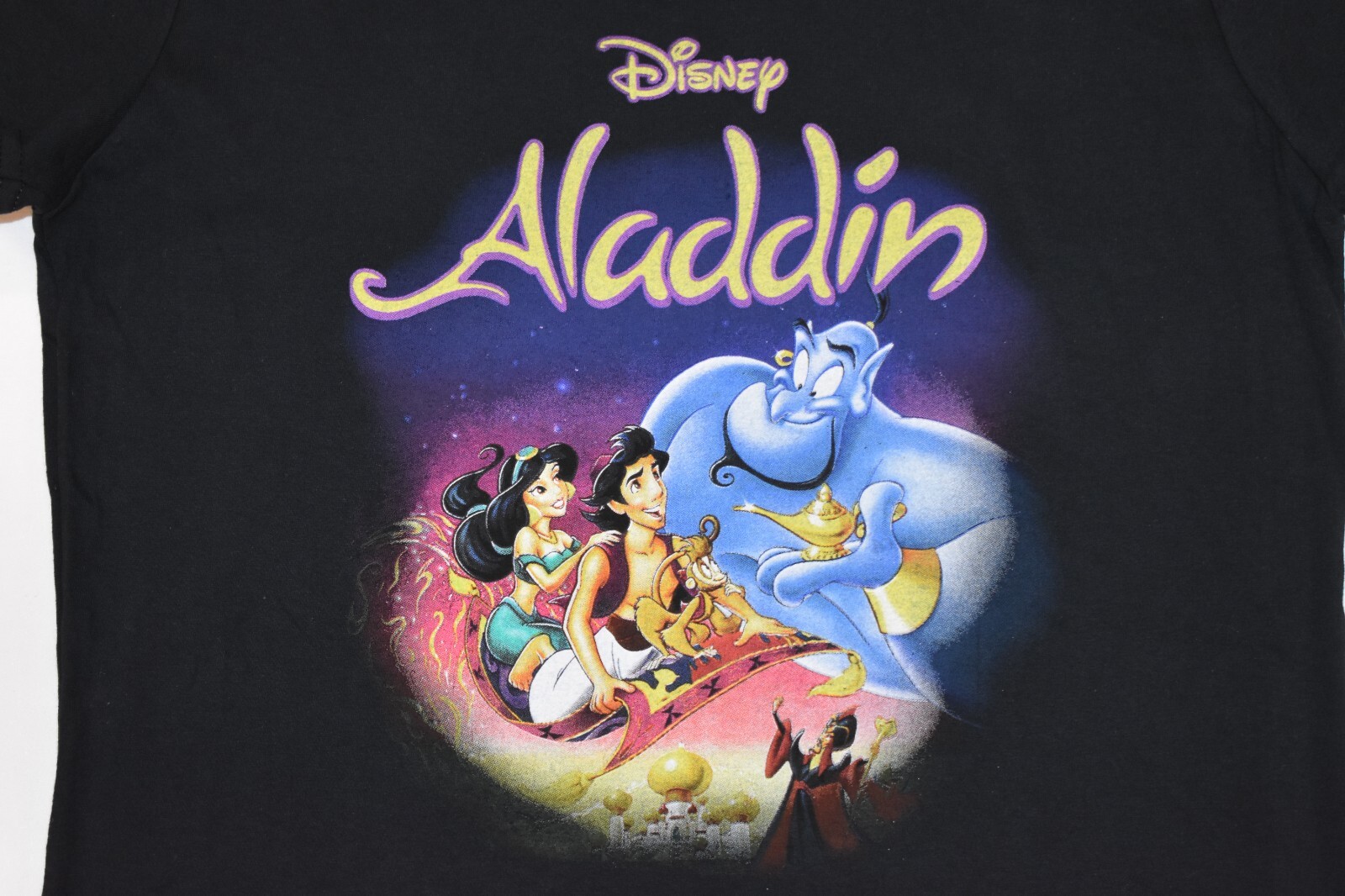 Disney Princess Womens Aladdin, Jasmine, Genie Black Fitted Shirt New M, L, XL